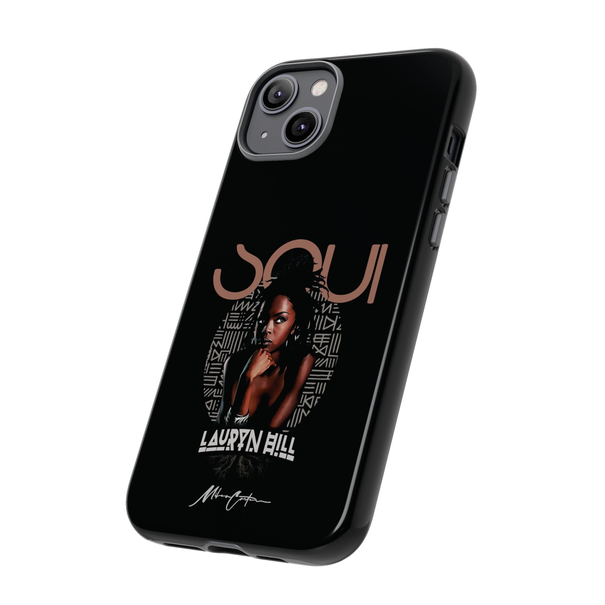 Printify Phone Case iPhone 14 Plus / Glossy Lauryn Hill Phone Case – Premium 90s Hip-Hop & Soul Inspired Design | Miles Carter Collection