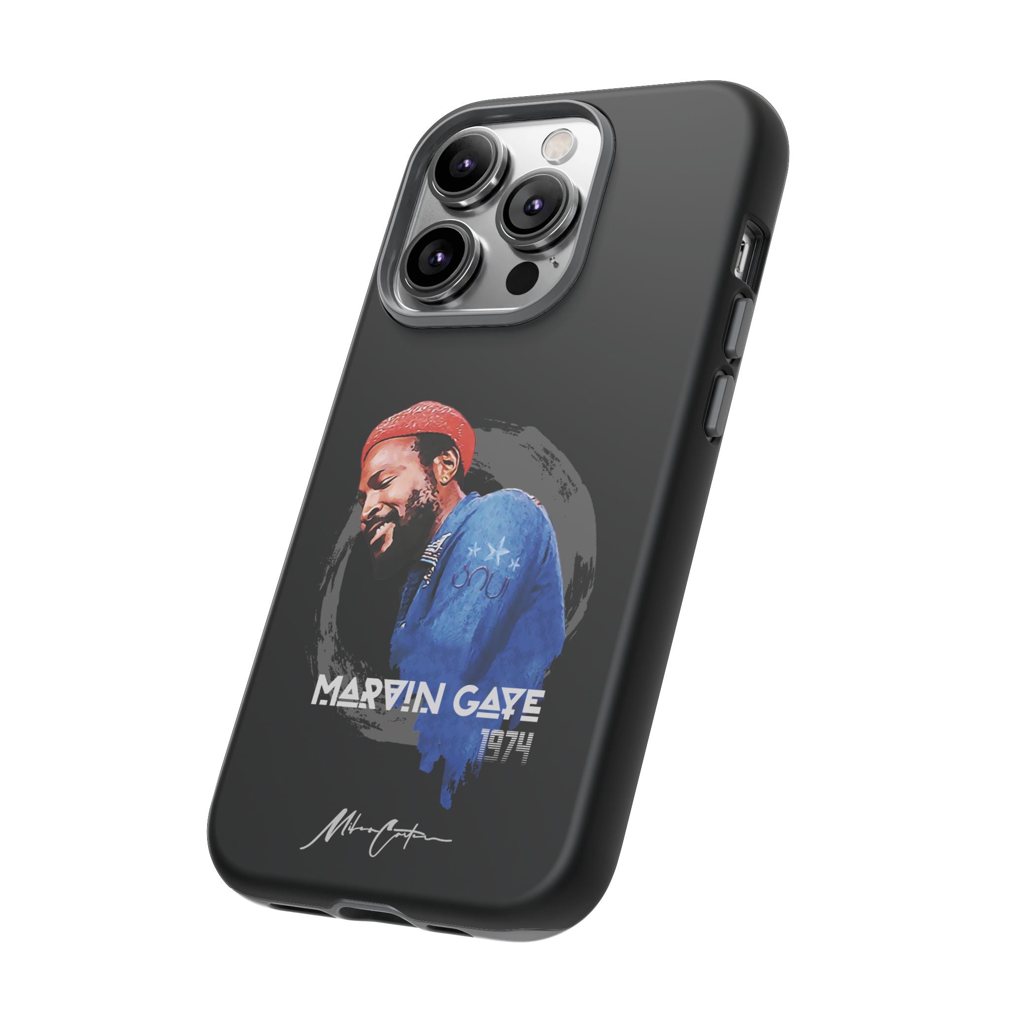 Printify Phone Case iPhone 14 Pro / Matte Marvin Gaye Phone Case – Motown Soul Icon | Miles Carter Collection