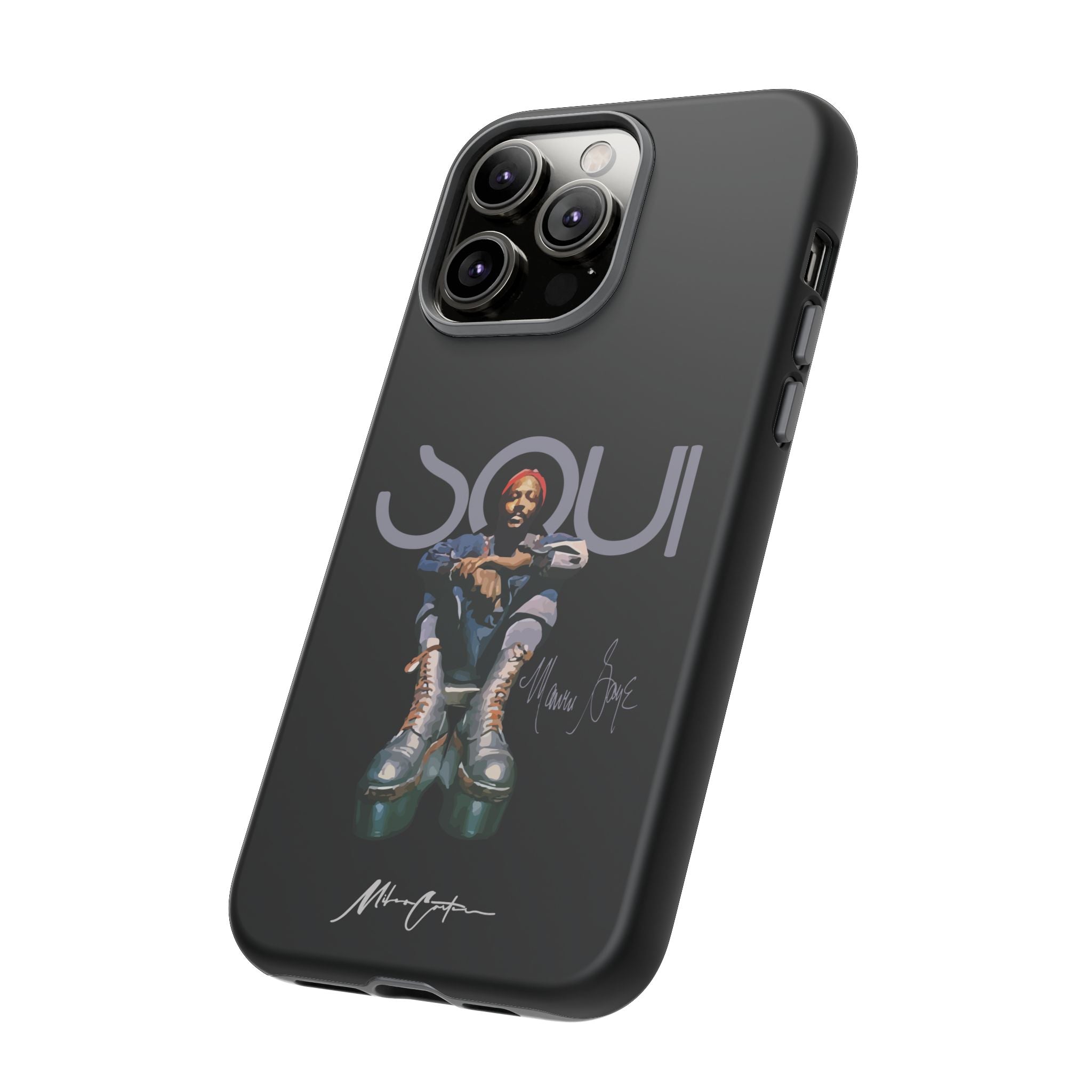 Printify Phone Case iPhone 14 Pro Max / Matte Marvin Gaye Phone Case – Rare Platform Boots Soul Legend Design | Miles Carter Collection