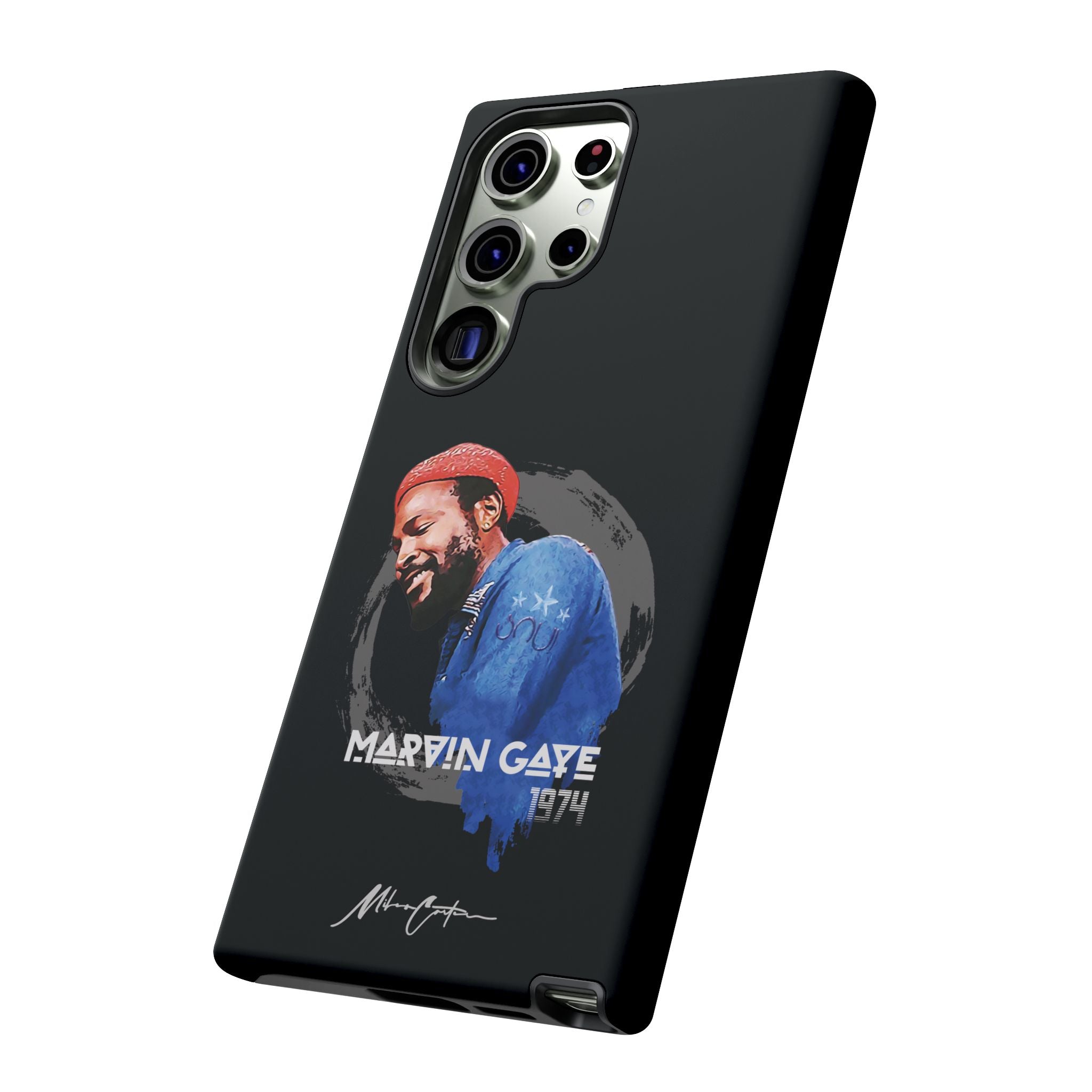 Printify Phone Case Samsung Galaxy S23 Ultra / Matte Marvin Gaye Phone Case – Motown Soul Icon | Miles Carter Collection