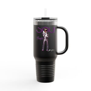 Printify Mug 40oz / Black Prince 40oz Tumbler – Purple Icon Music Legend Design | Miles Carter Collection