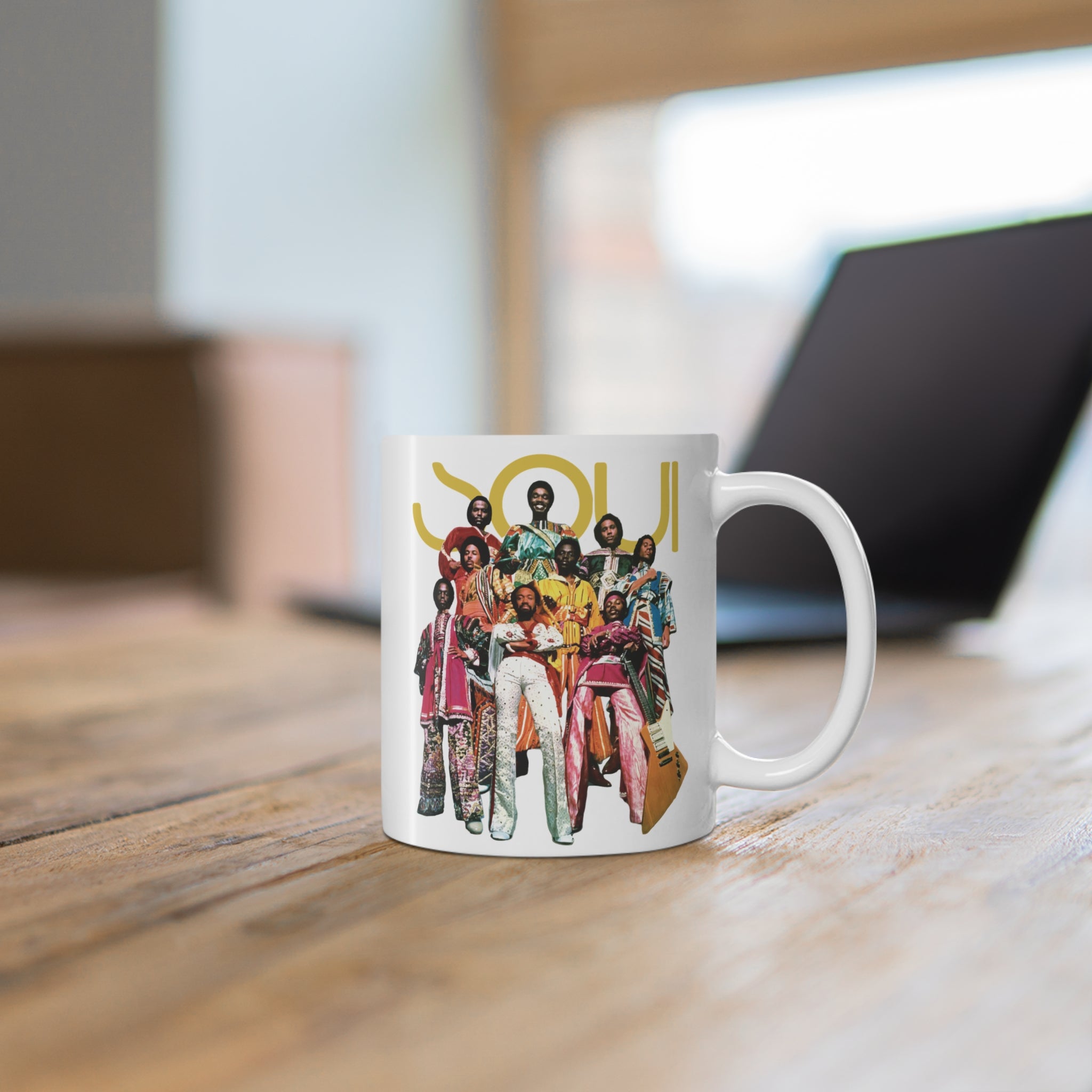 Printify Mug 11oz Earth, Wind & Fire Ceramic Mug – Legendary Soul & Funk Collectible Drinkware | Miles Carter Collection