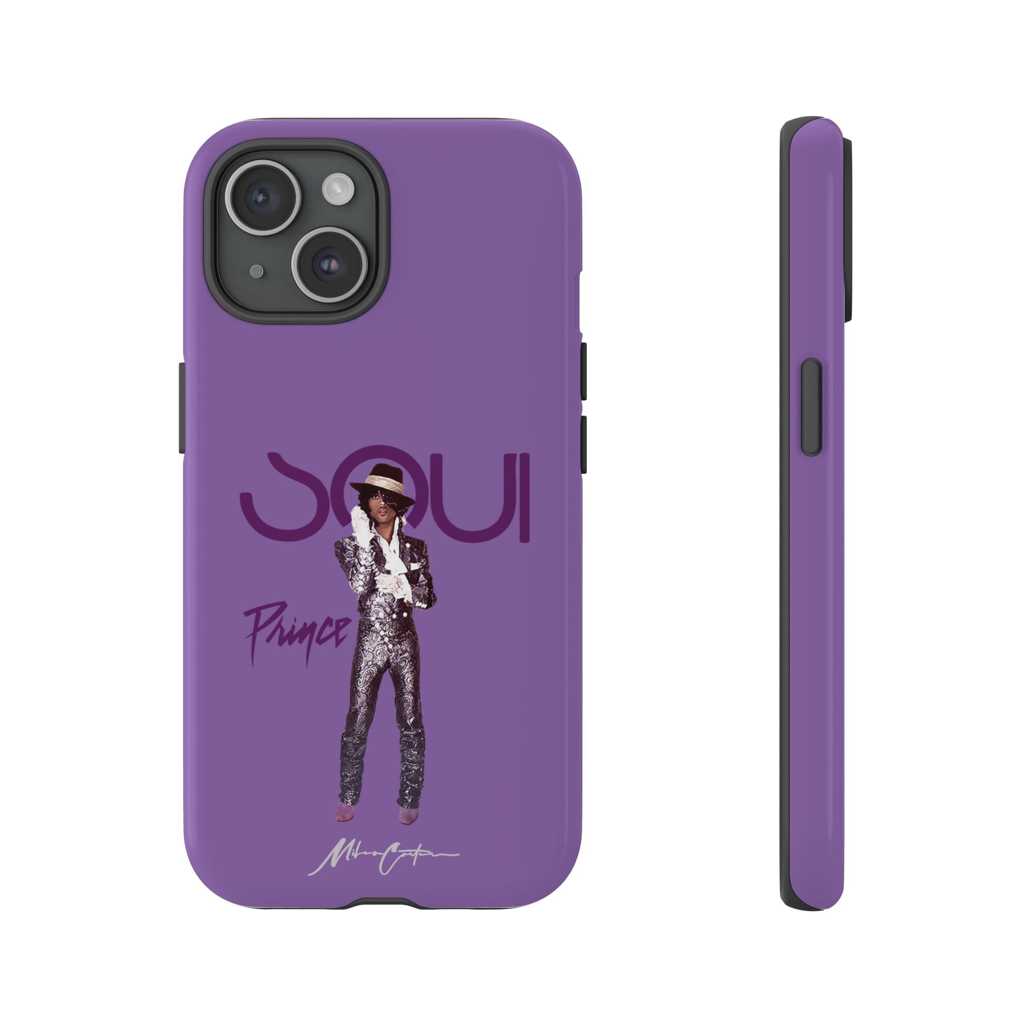 Printify Phone Case iPhone 15 / Glossy Prince Phone Case – Purple Icon & 80s Music Legend | Miles Carter Collection
