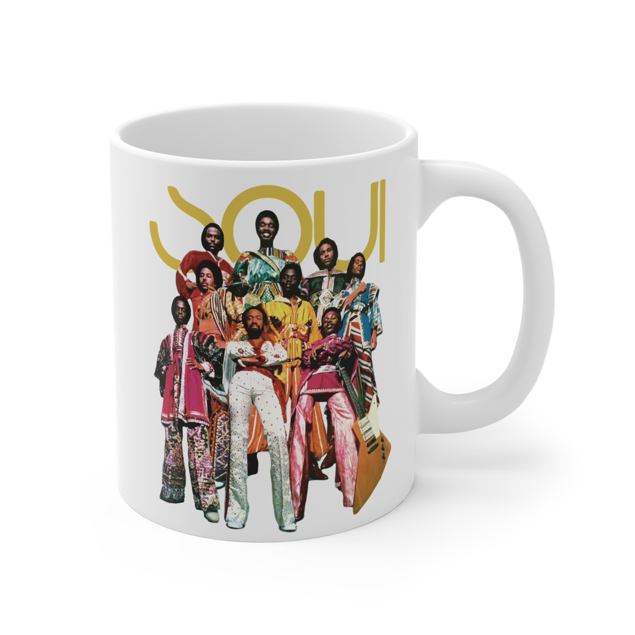 Printify Mug 11oz Earth, Wind & Fire Ceramic Mug – Legendary Soul & Funk Collectible Drinkware | Miles Carter Collection