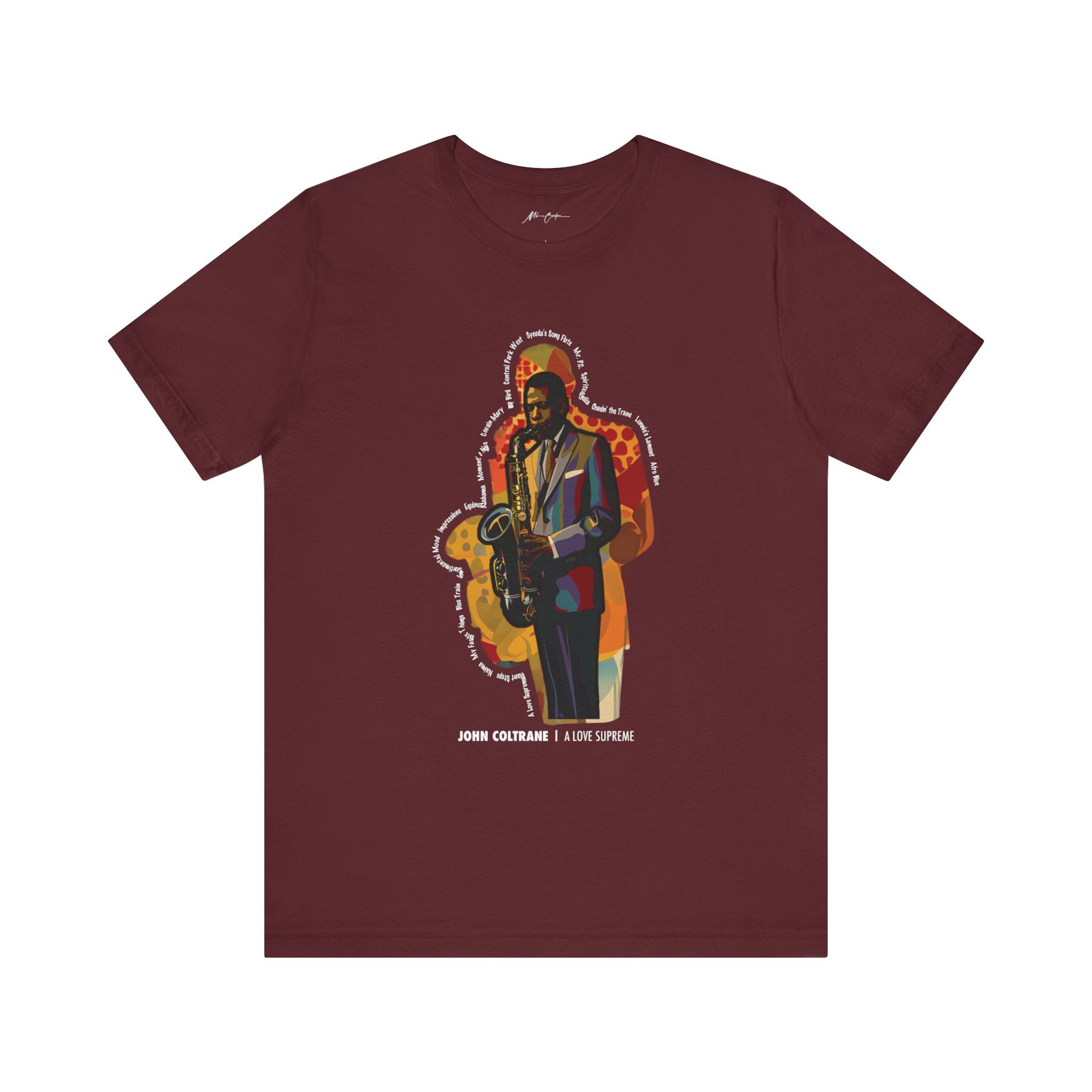 Printify T-Shirt Maroon / XS John Coltrane “A Love Supreme” | Classic Series