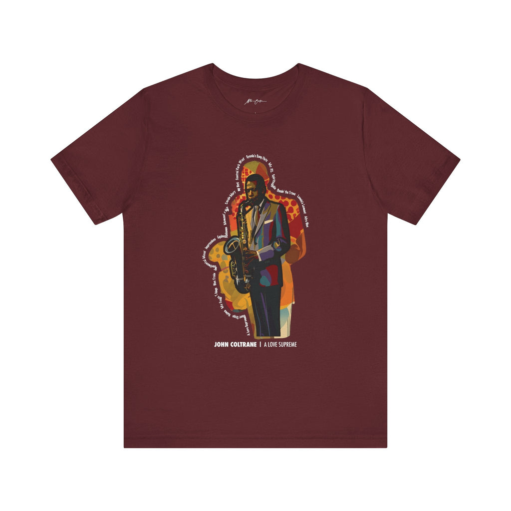 Printify T-Shirt Maroon / XS John Coltrane “A Love Supreme” | Classic Series