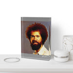 Printify Home Decor 5'' × 7'' (Vertical) Bob Ross Acrylic Photo Block – Joy of Painting Inspired Décor | Miles Carter Collection