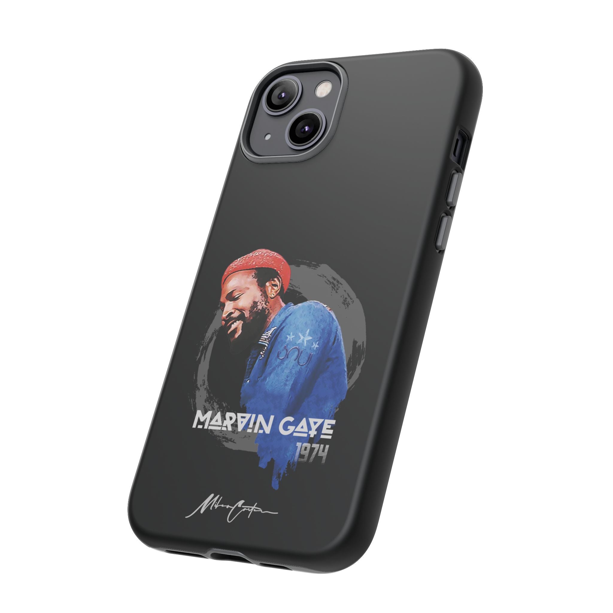 Printify Phone Case iPhone 14 Plus / Matte Marvin Gaye Phone Case – Motown Soul Icon | Miles Carter Collection