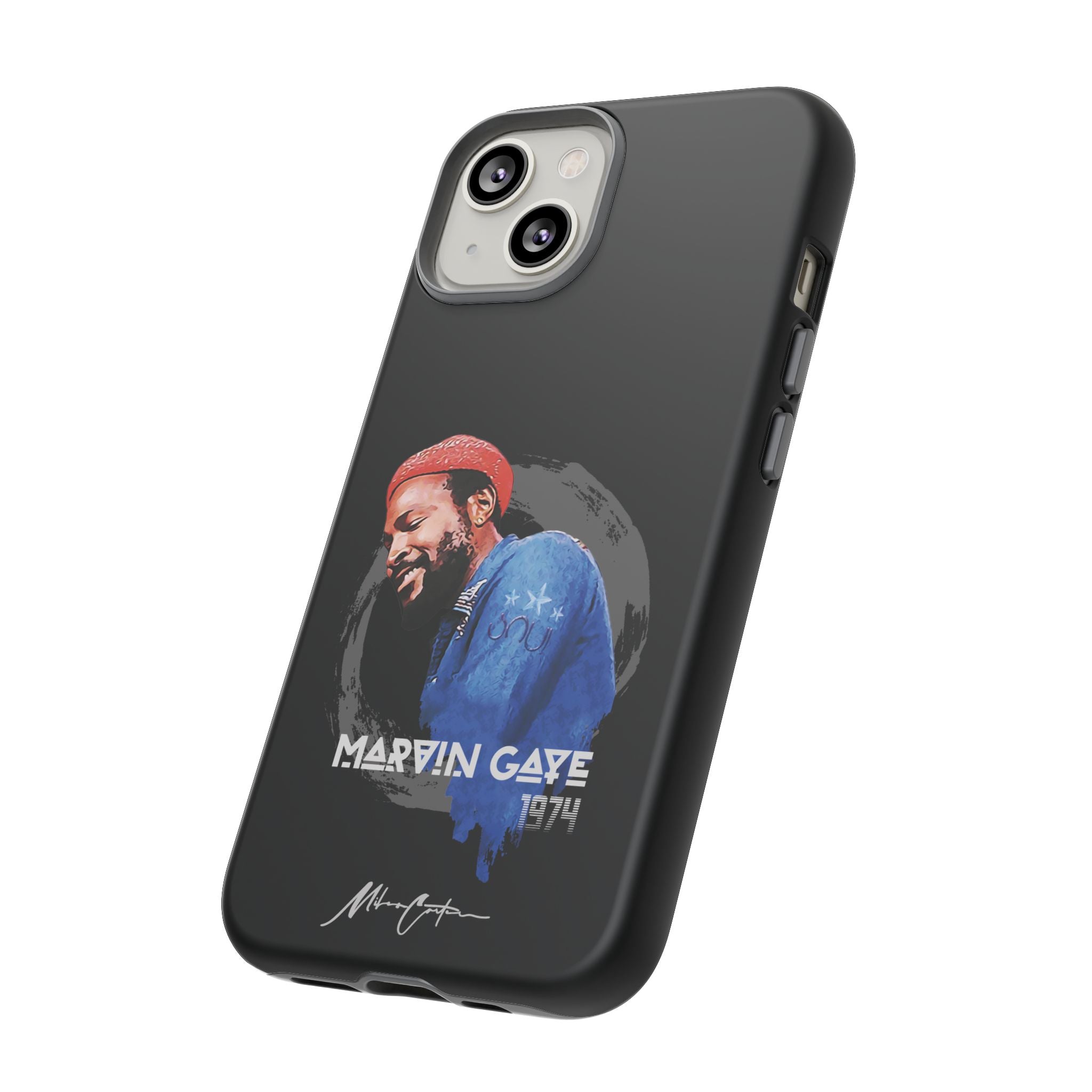 Printify Phone Case iPhone 14 / Matte Marvin Gaye Phone Case – Motown Soul Icon | Miles Carter Collection