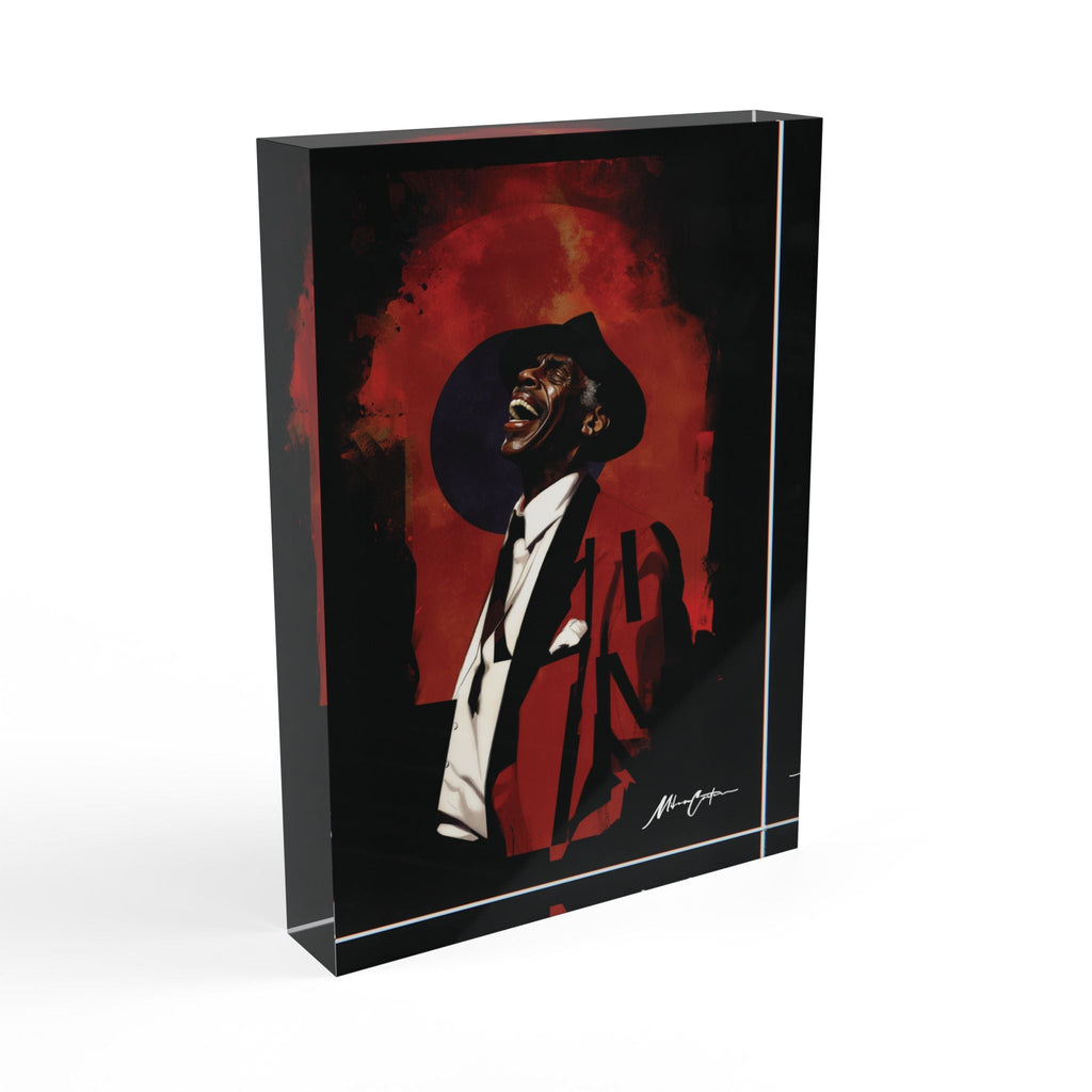 Printify Home Decor 5'' × 7'' (Vertical) “Mo Jazz II” Acrylic Photo Block – Modern Jazz-Inspired Art Décor | Miles Carter Collection
