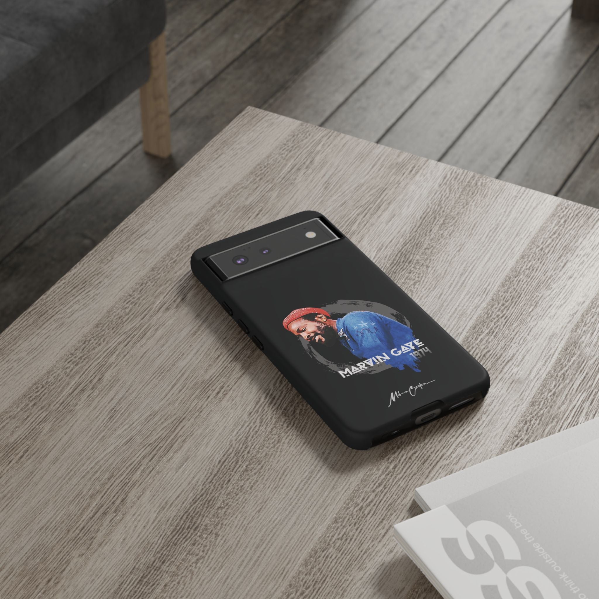 Printify Phone Case Google Pixel 6 / Matte Marvin Gaye Phone Case – Motown Soul Icon | Miles Carter Collection