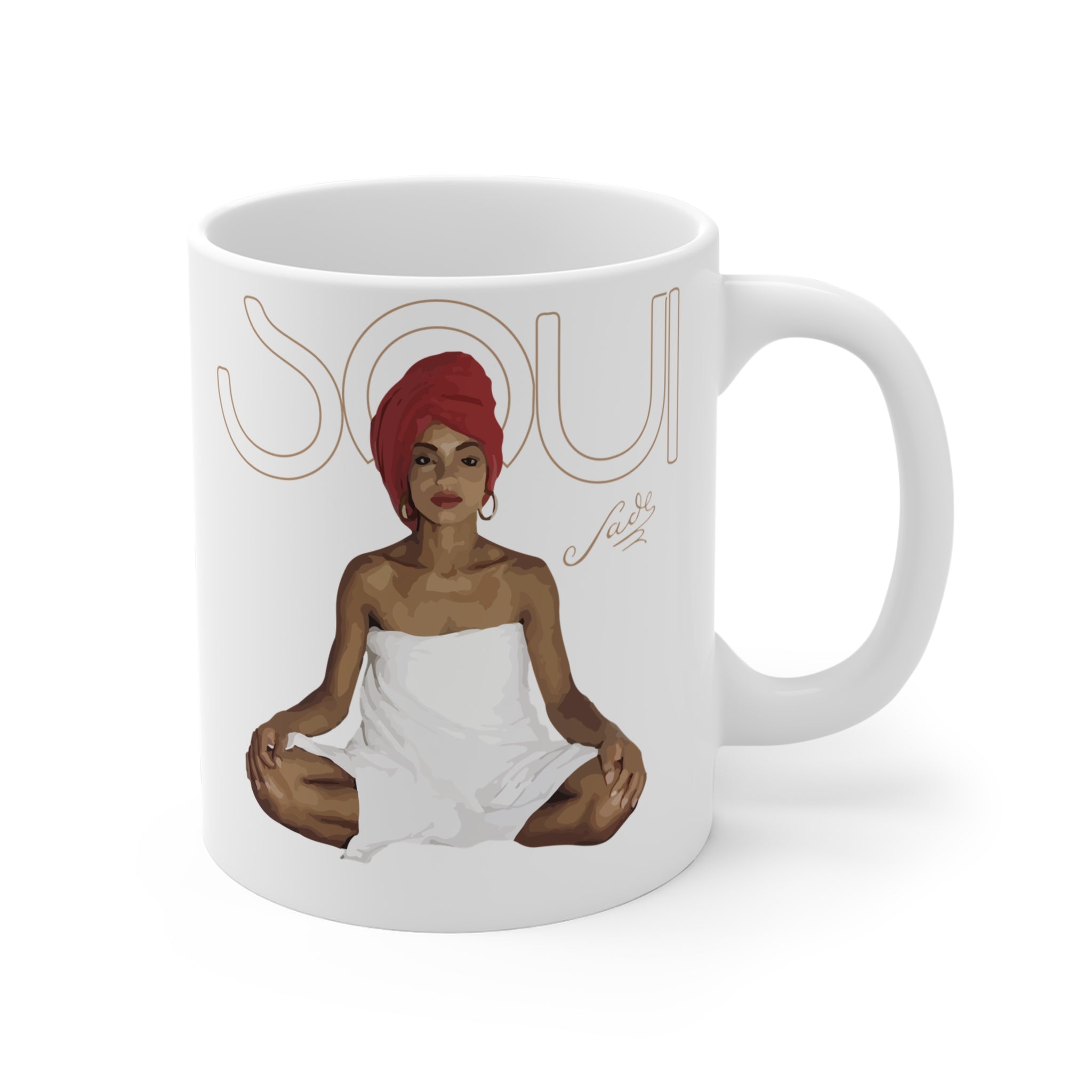 Printify Mug 11oz Sade Ceramic Mug – Timeless Soul & R&B Icon Drinkware | Miles Carter Collection