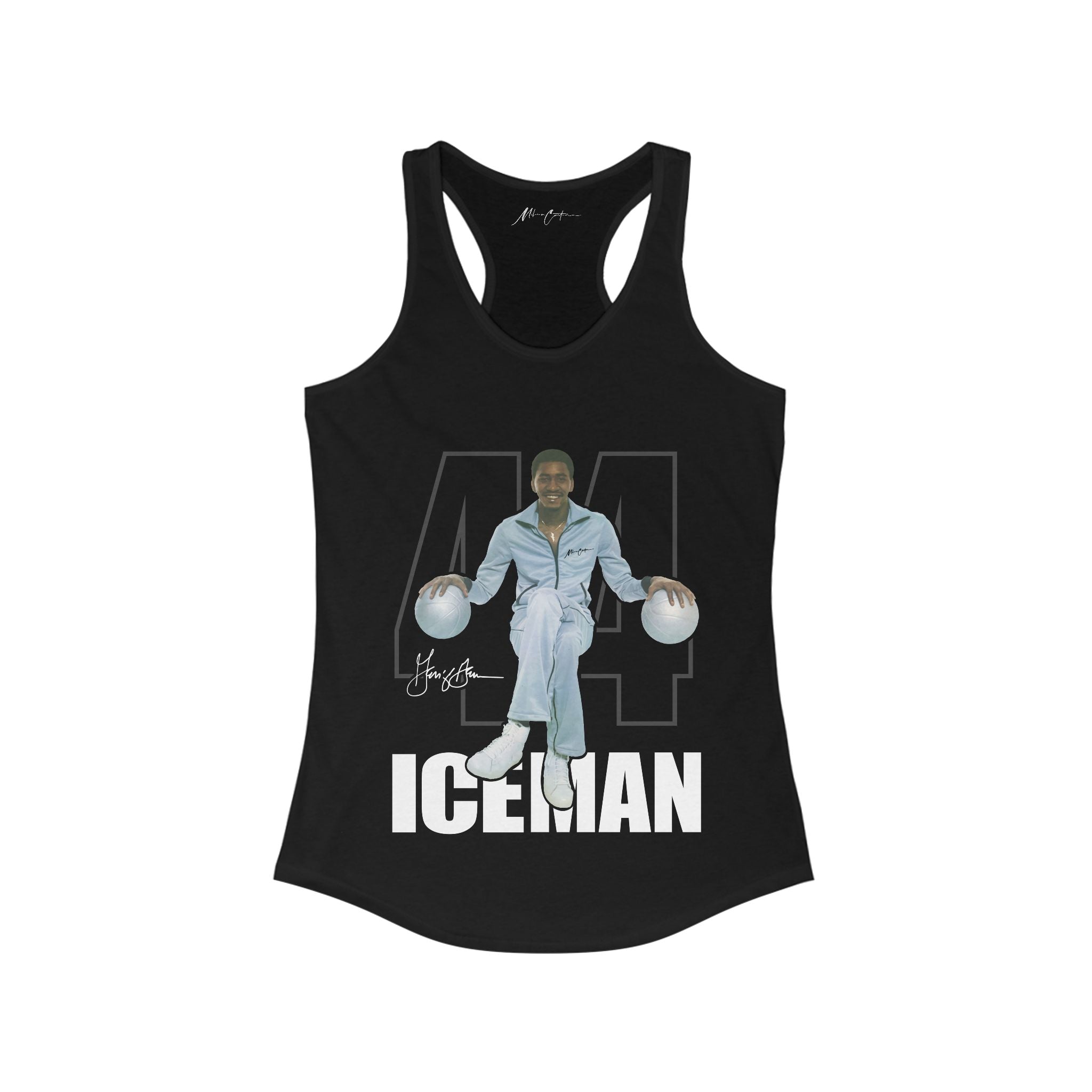 Printify Tank Top XS / Solid Black Women's George “The Iceman” Gervin | Goat Series