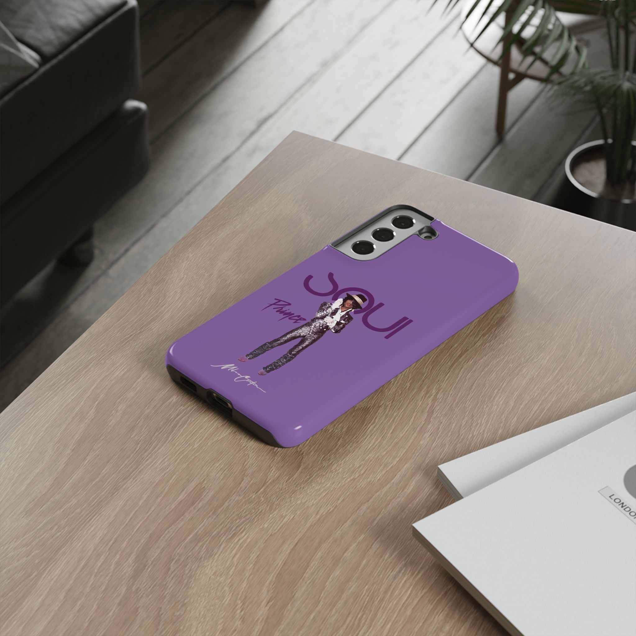 Printify Phone Case Samsung Galaxy S22 Plus / Glossy Prince Phone Case – Purple Icon & 80s Music Legend | Miles Carter Collection