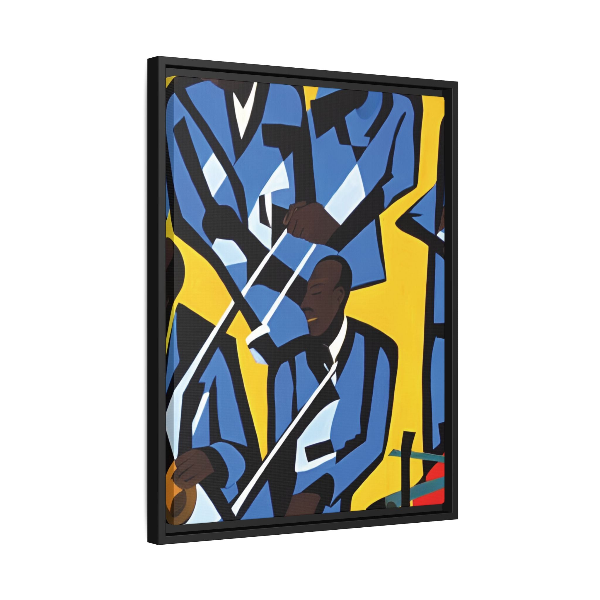 Printify Canvas 18″ x 24″ (Vertical) / Black / 1.25" Jazz Ensemble - Premium Modern Wall Decor | Miles Carter Collection
