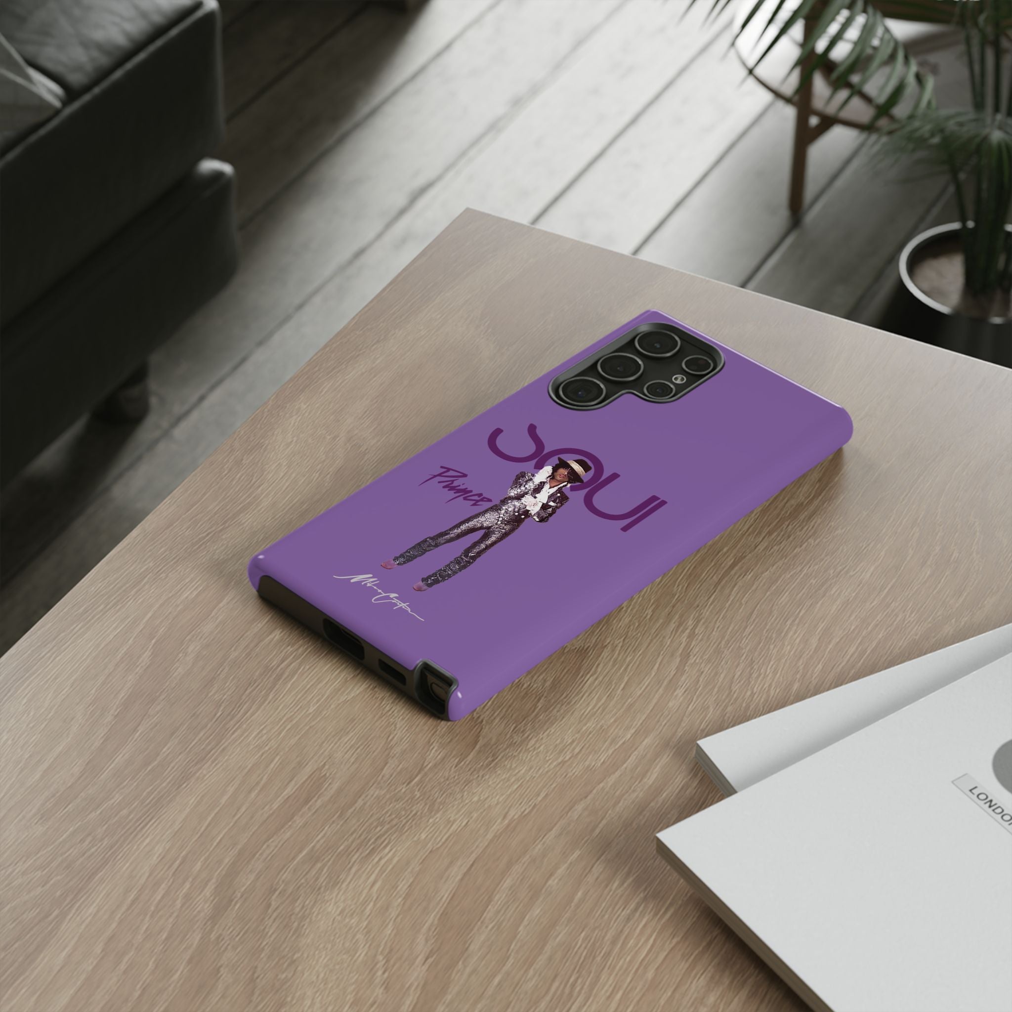Printify Phone Case Samsung Galaxy S22 Ultra / Glossy Prince Phone Case – Purple Icon & 80s Music Legend | Miles Carter Collection
