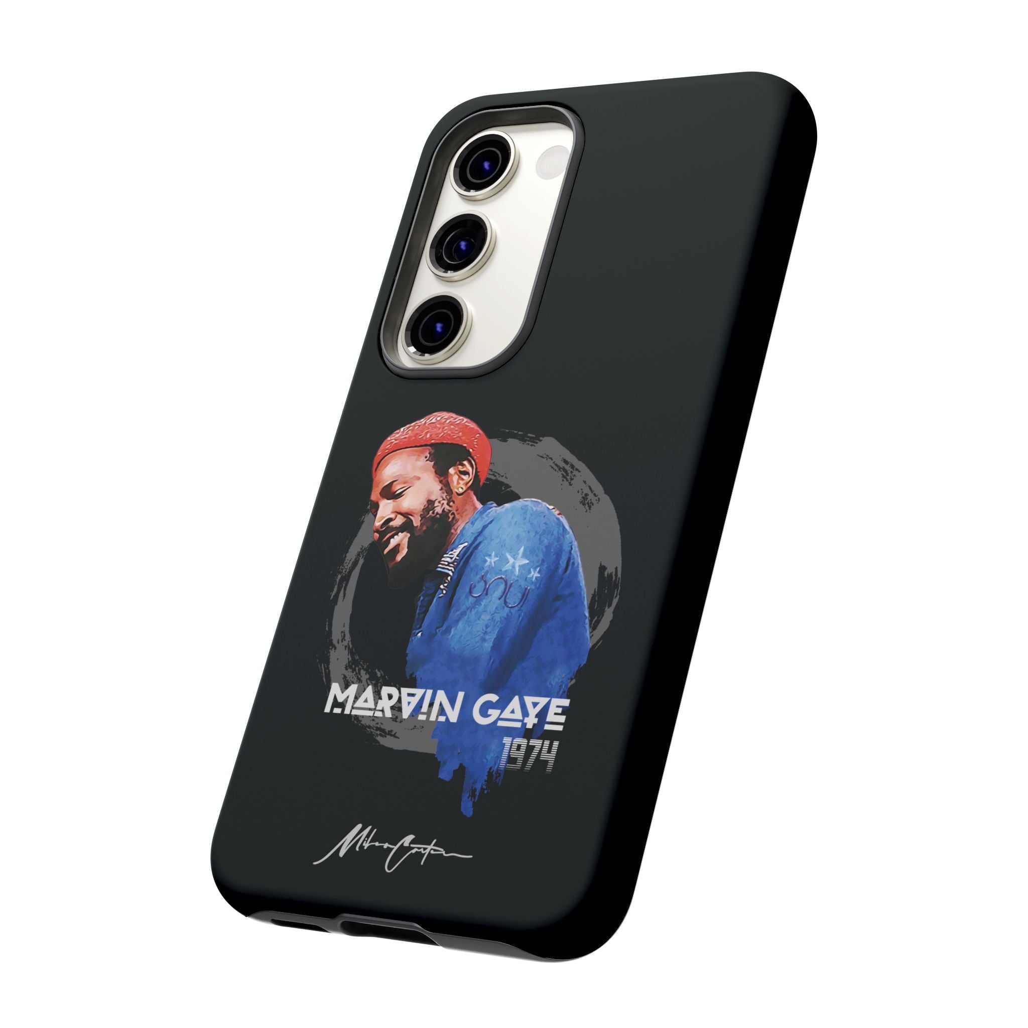 Printify Phone Case Samsung Galaxy S23 / Matte Marvin Gaye Phone Case – Motown Soul Icon | Miles Carter Collection