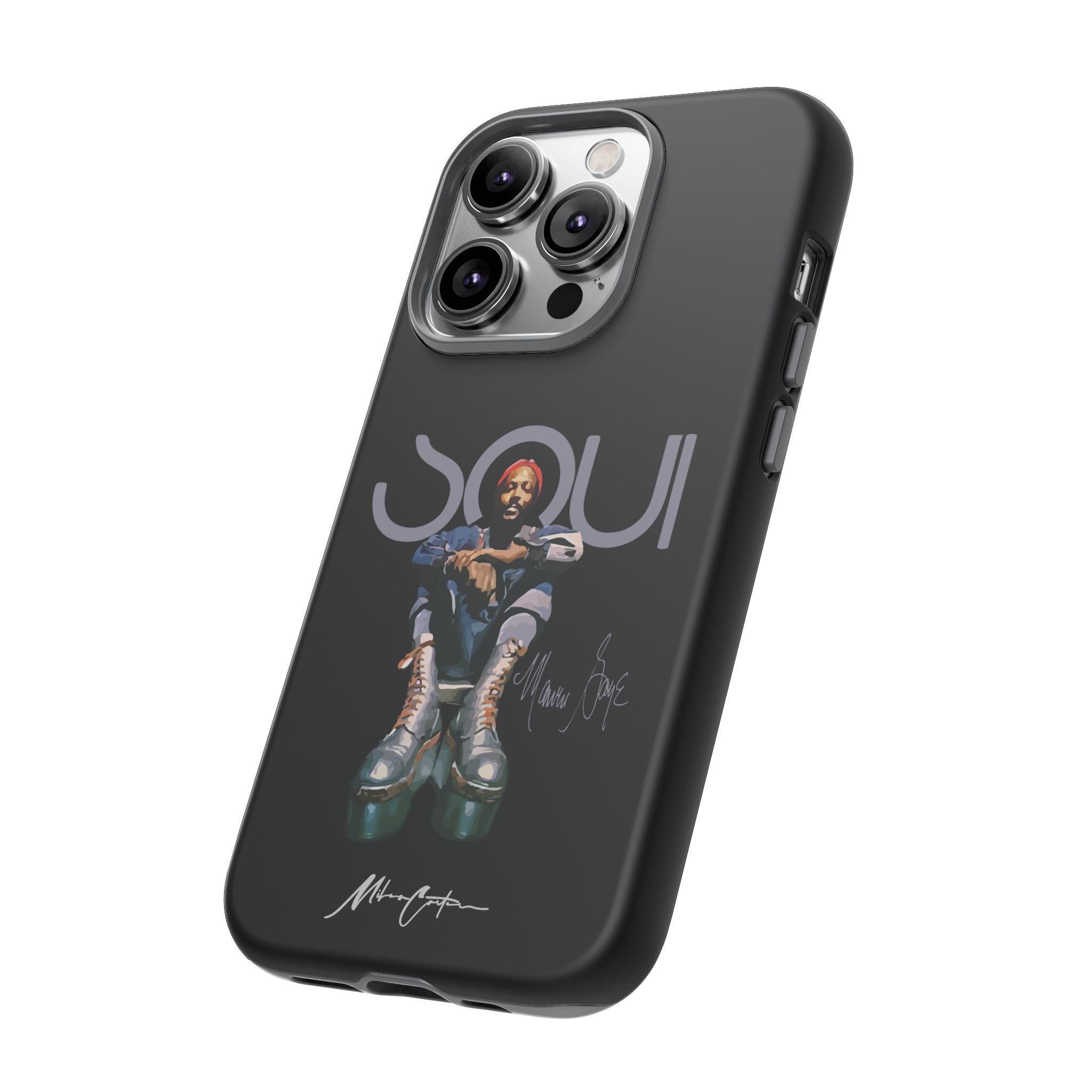 Printify Phone Case iPhone 14 Pro / Matte Marvin Gaye Phone Case – Rare Platform Boots Soul Legend Design | Miles Carter Collection