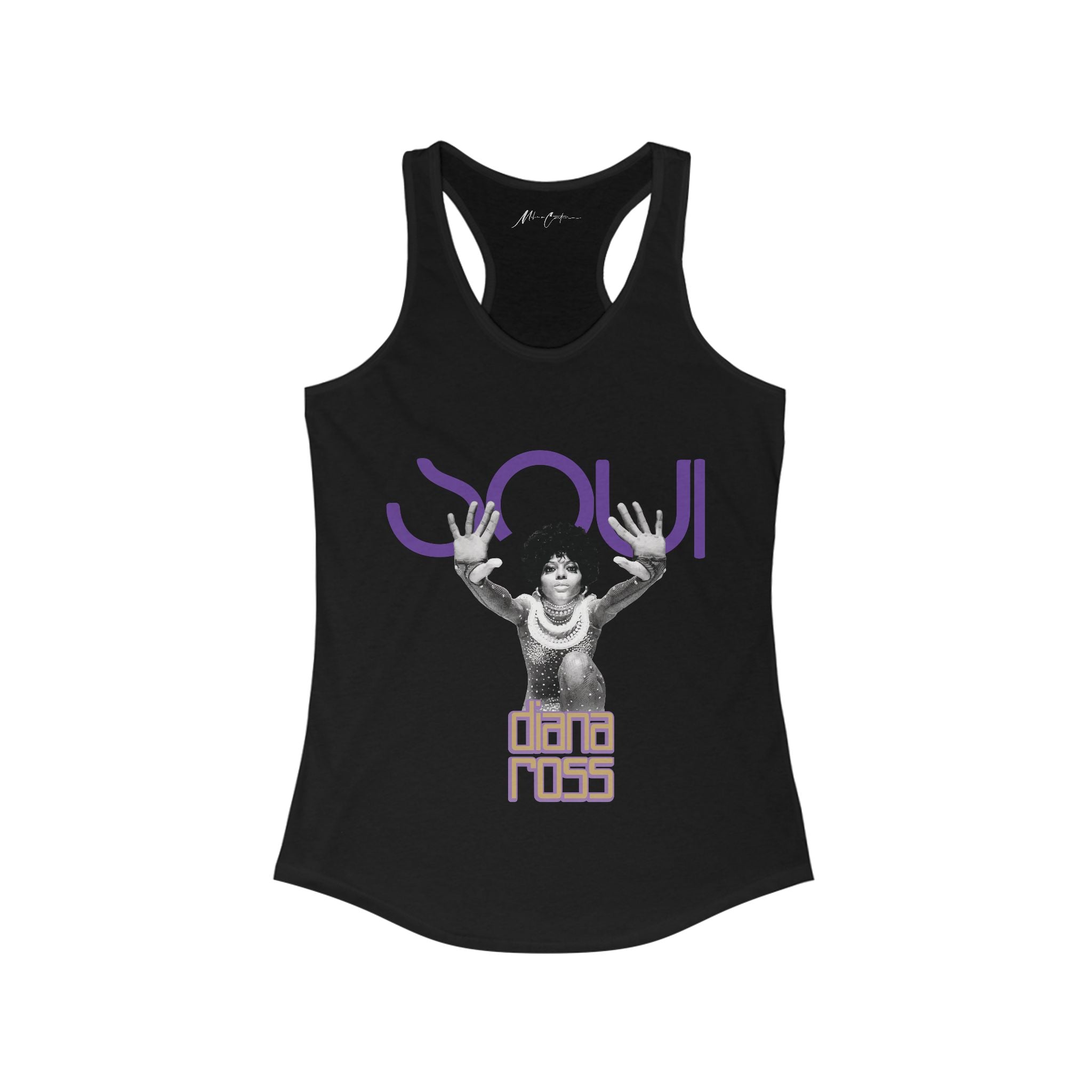 Printify Tank Top XS / Solid Black Women's Diana Ross “Classic Motown” | Soul Series