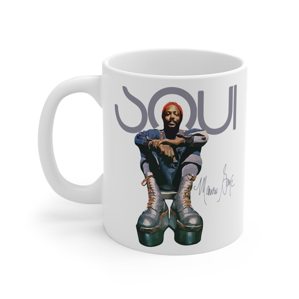 Printify Mug 11oz Marvin Gaye Boots Ceramic Mug – Rare Soul Legend Collectible Drinkware | Miles Carter Collection