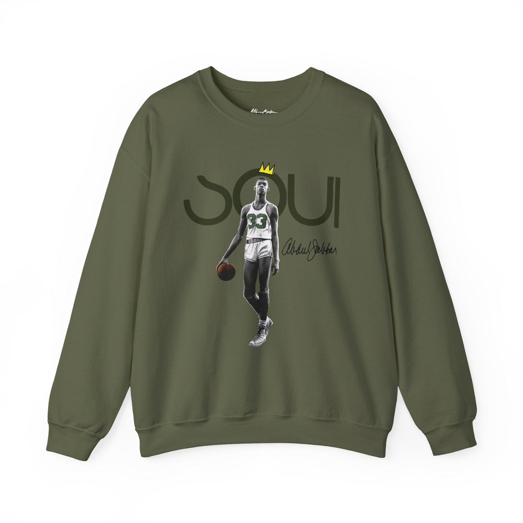 Printify Sweatshirt Military Green / S Kareem Abdul-Jabbar “Humble Beginnings” | Goat Series