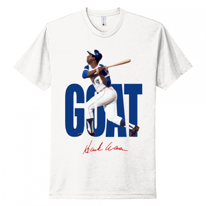 Inkseekers Mens Short Sleeve T-shirts Next Level Unisex CVC Tee / White / XS 44 - Hank Aaron (XS - L)