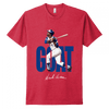 Inkseekers Mens Short Sleeve T-shirts Next Level Unisex CVC Tee / Red / XS 44 - Hank Aaron (XS - L)