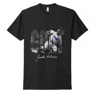 Inkseekers Mens Short Sleeve T-shirts Next Level Unisex CVC Tee / Black / XL 42 - Jackie Robinson (XL - 3X)