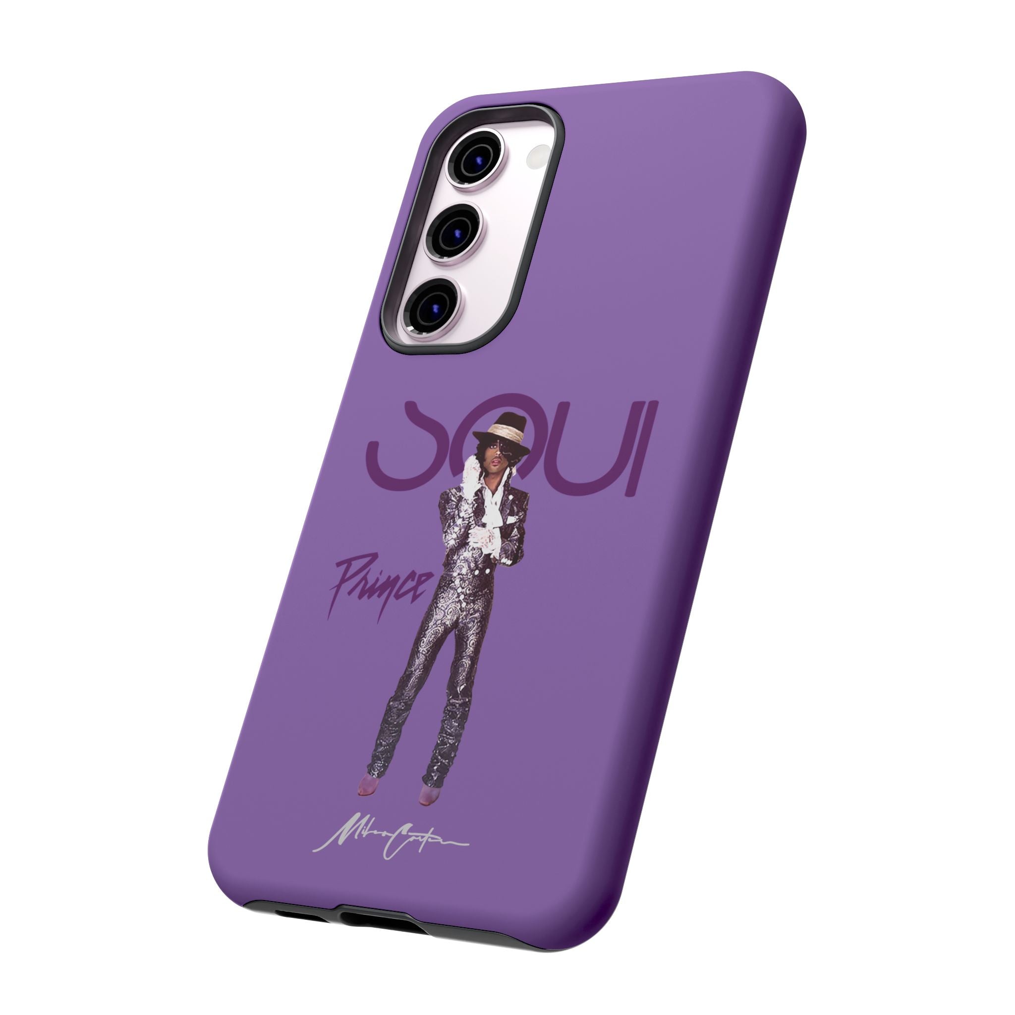 Printify Phone Case Samsung Galaxy S23 Plus / Matte Prince Phone Case – Purple Icon & 80s Music Legend | Miles Carter Collection