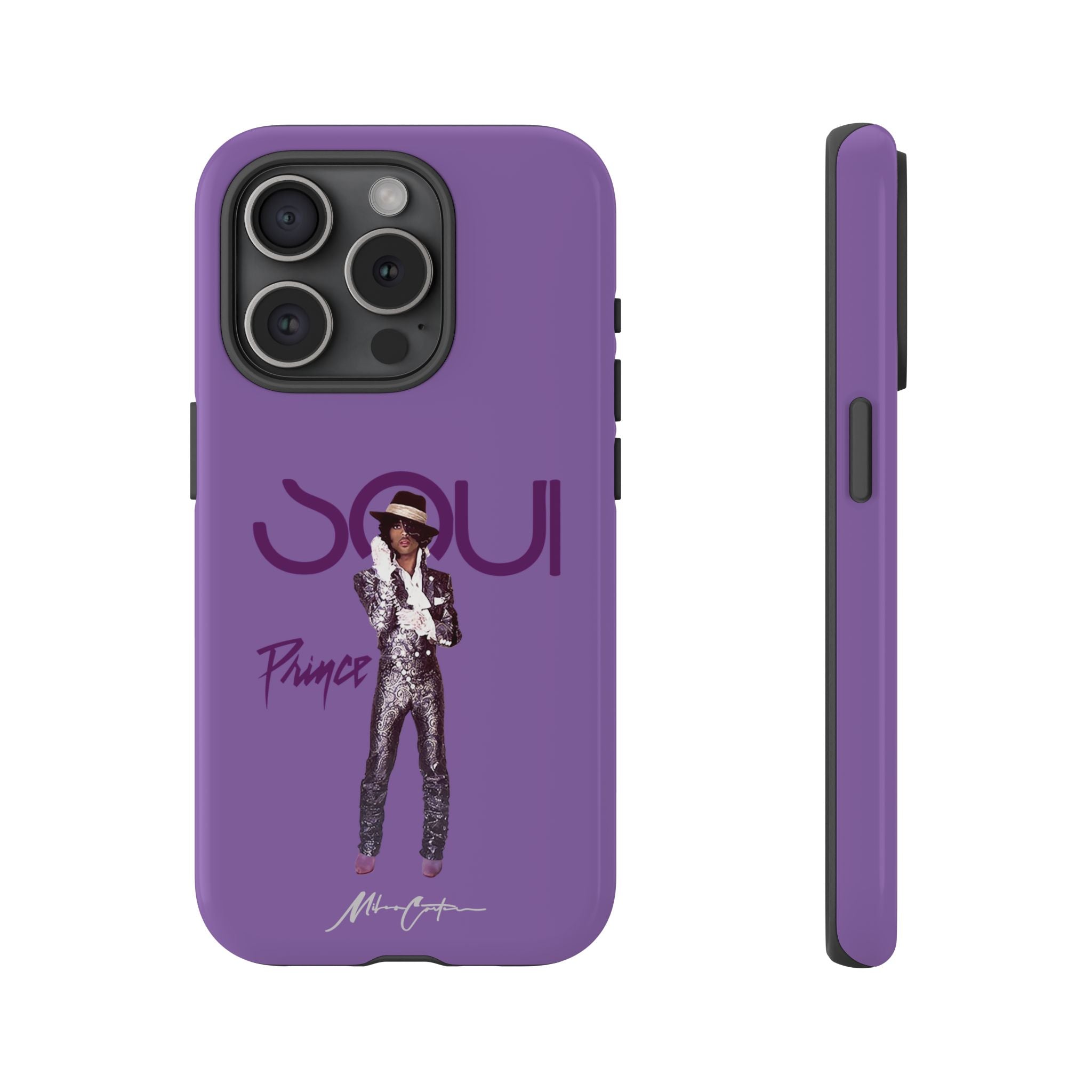 Printify Phone Case iPhone 15 Pro / Glossy Prince Phone Case – Purple Icon & 80s Music Legend | Miles Carter Collection