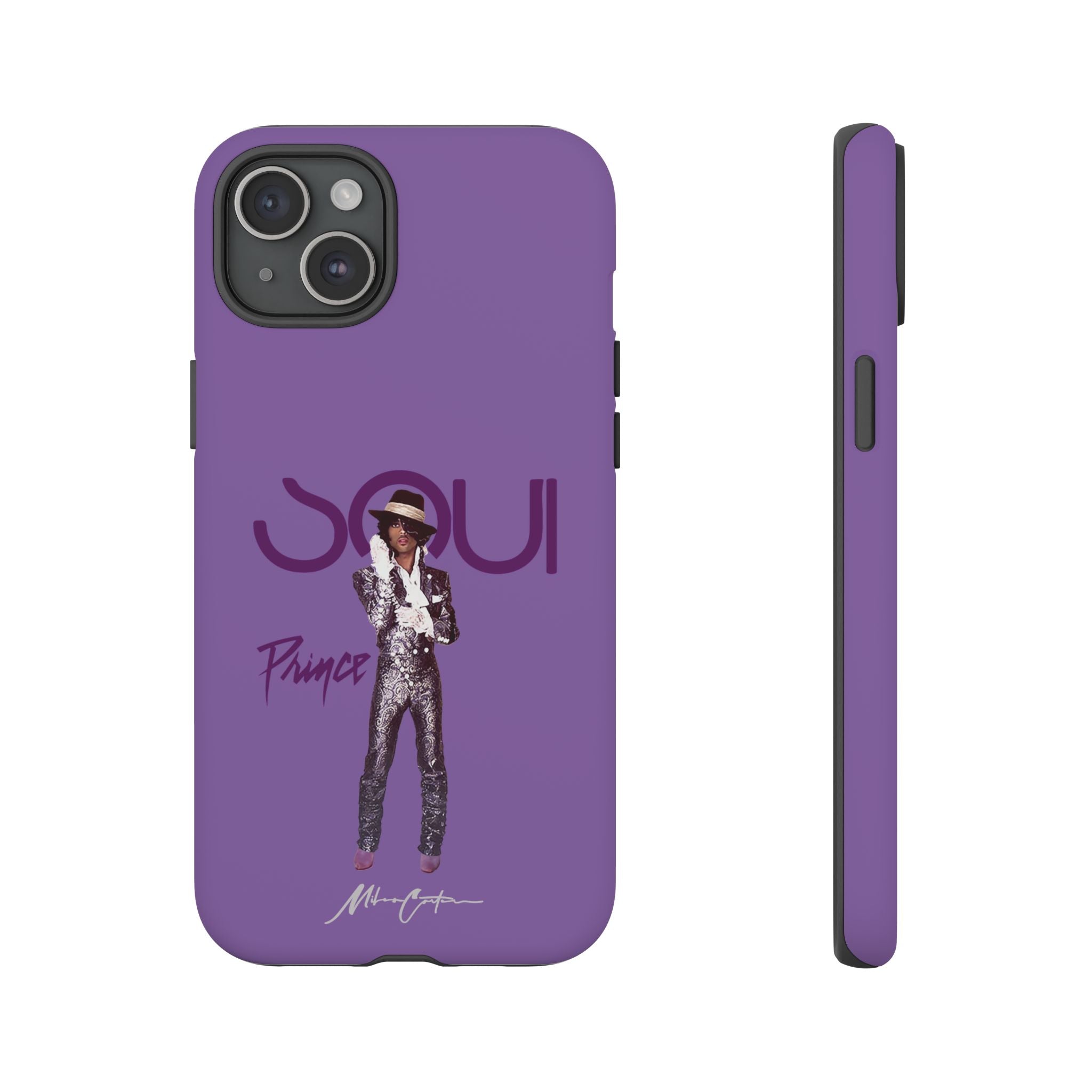 Printify Phone Case iPhone 15 Plus / Matte Prince Phone Case – Purple Icon & 80s Music Legend | Miles Carter Collection
