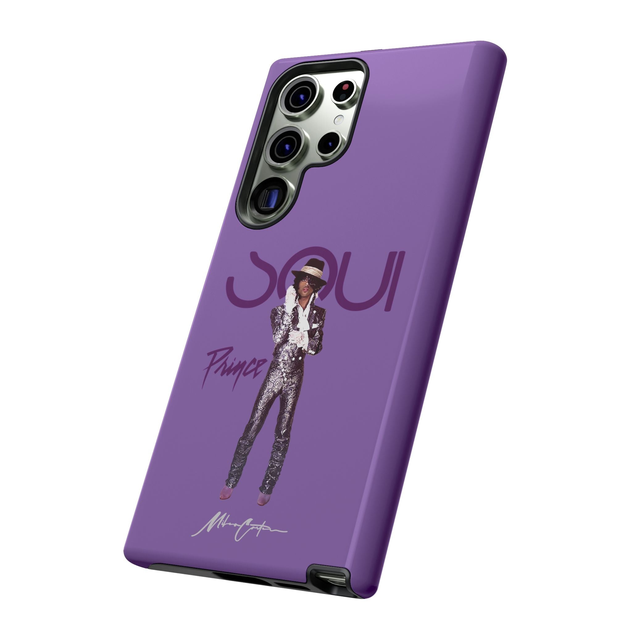 Printify Phone Case Samsung Galaxy S23 Ultra / Glossy Prince Phone Case – Purple Icon & 80s Music Legend | Miles Carter Collection