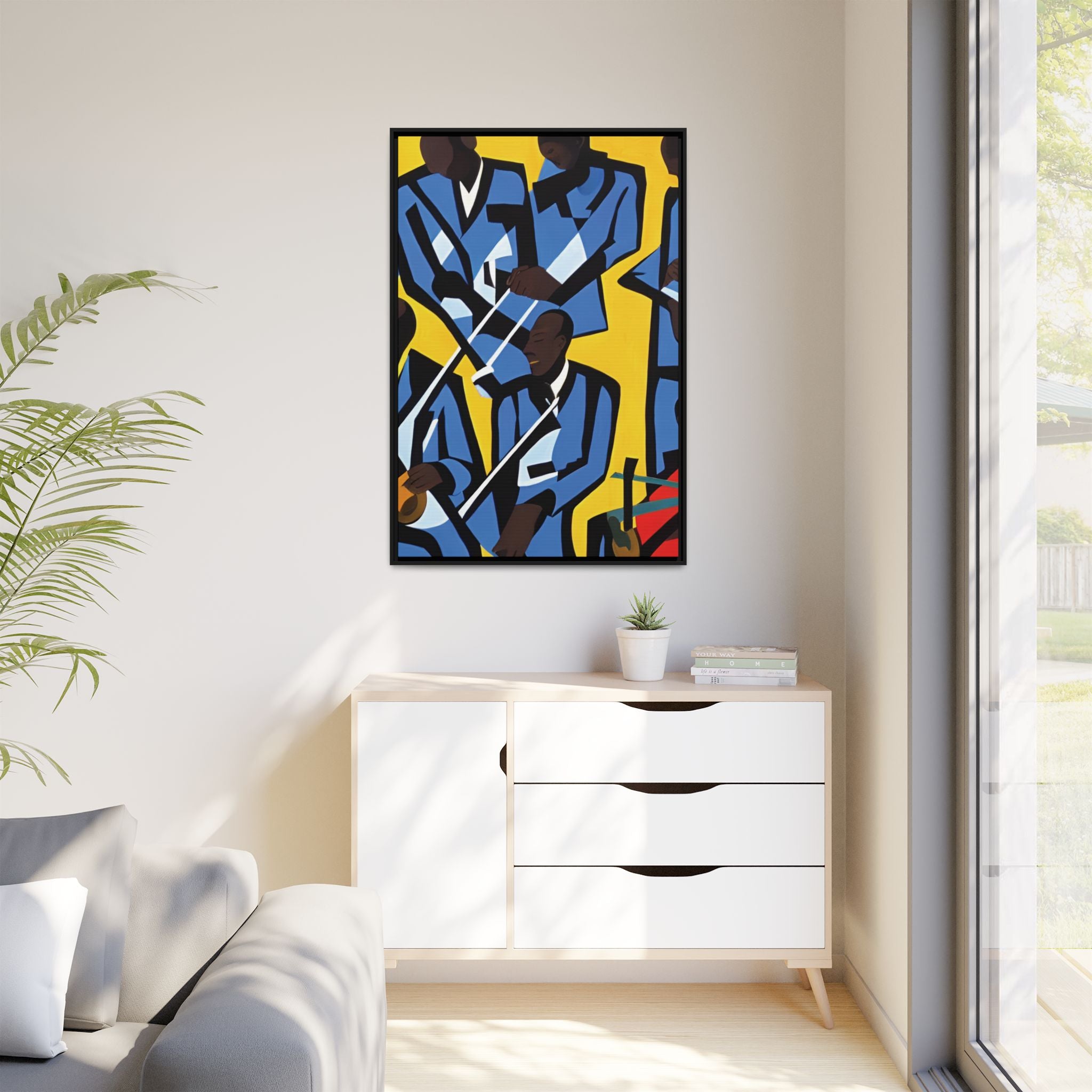 Printify Canvas Jazz Ensemble - Premium Modern Wall Decor | Miles Carter Collection