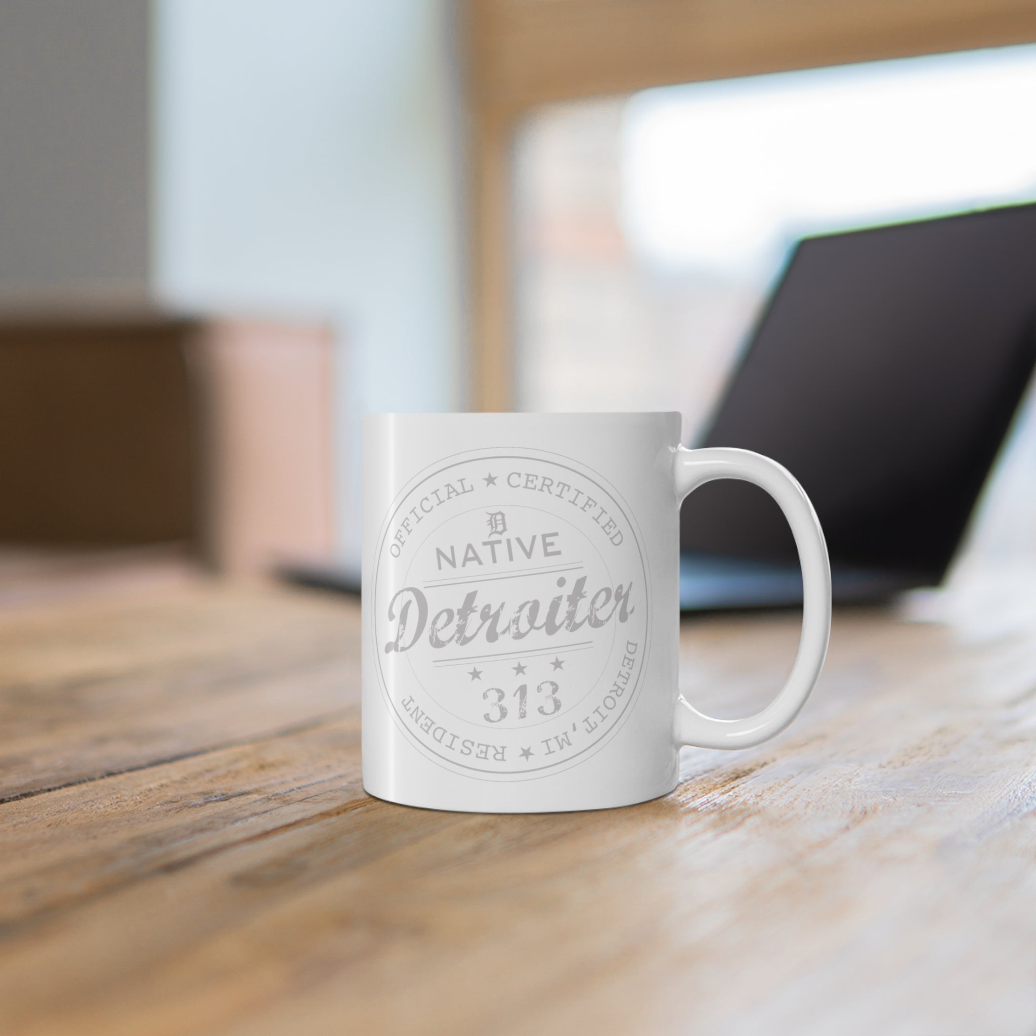 Printify Mug 11oz Native Detroiter Ceramic Mug – Signature Series Premium Drinkware | Miles Carter Collection