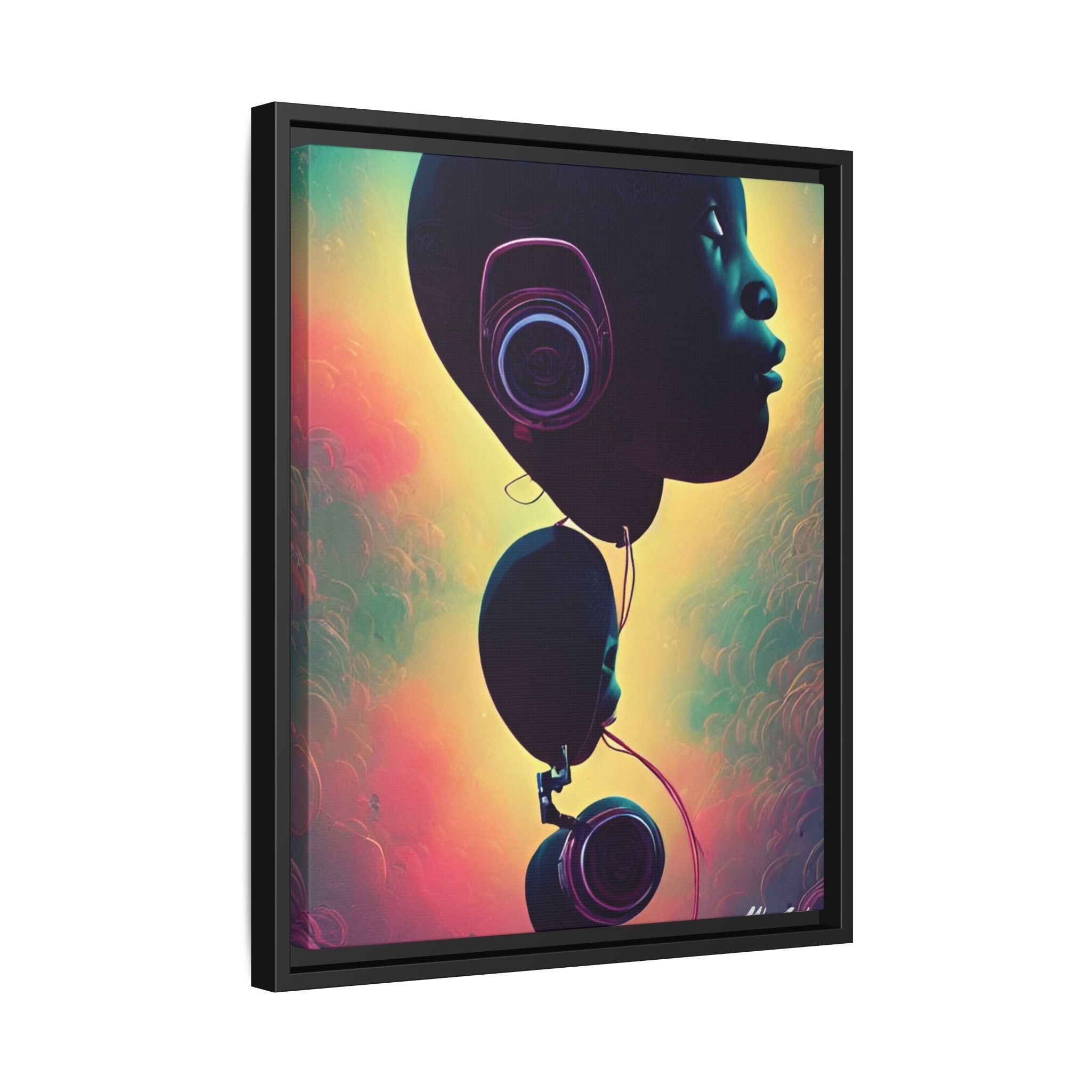 Printify Canvas 16″ x 20″ (Vertical) / Black / 1.25" Abstract Art Print – Premium Modern Wall Décor | Miles Carter Collection