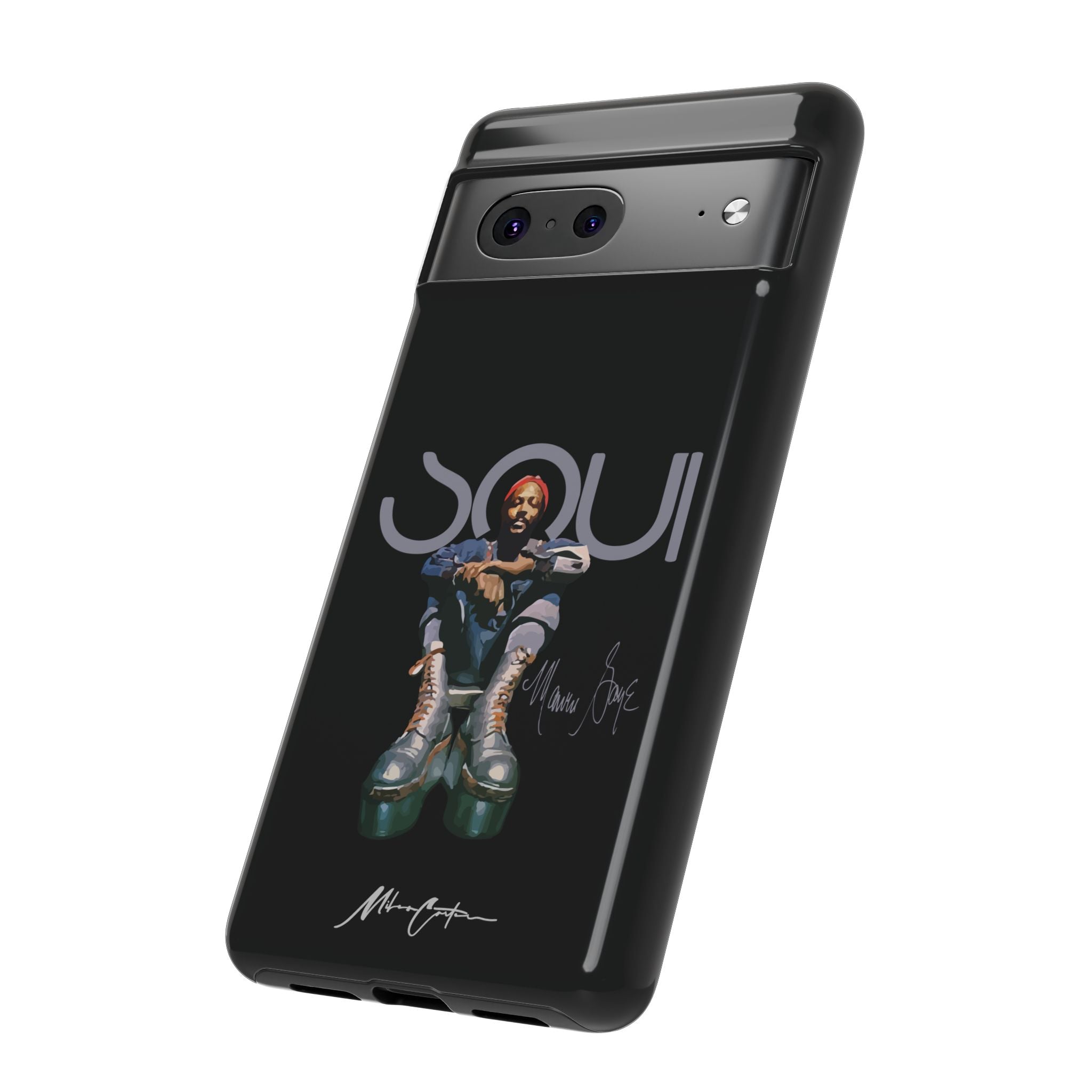 Printify Phone Case Google Pixel 7 / Glossy Marvin Gaye Phone Case – Rare Platform Boots Soul Legend Design | Miles Carter Collection
