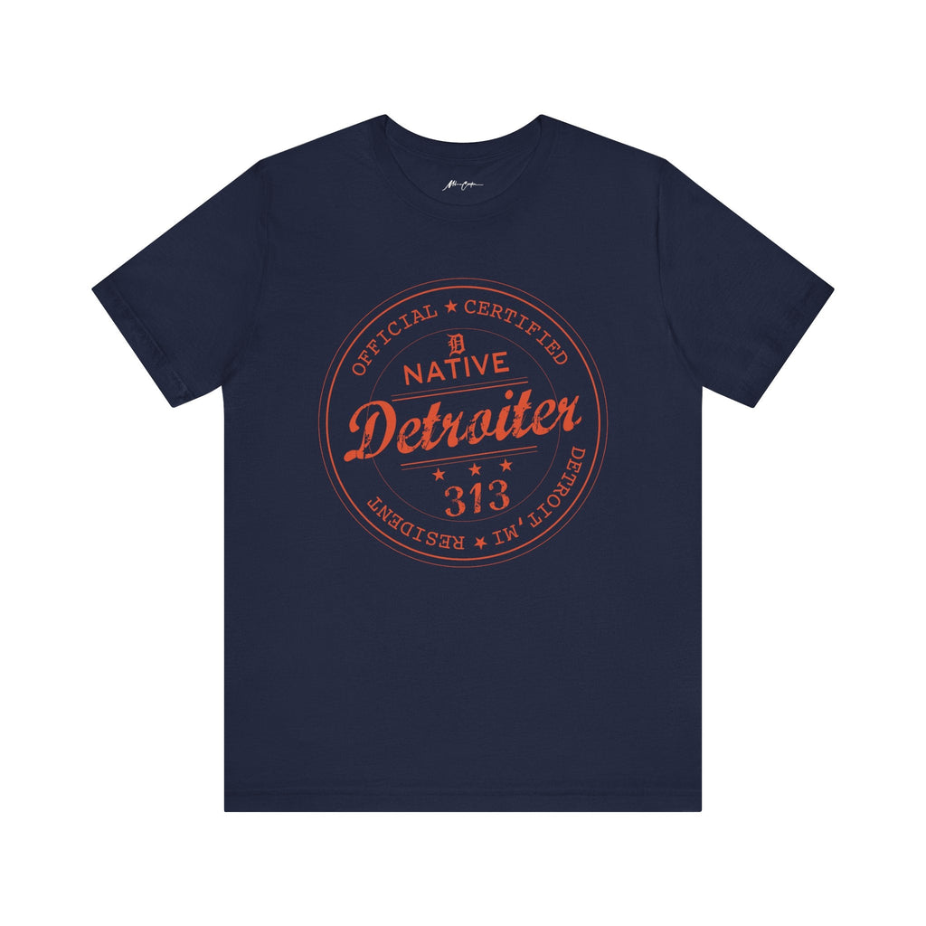 Printify T-Shirt Navy / S Detroiter Native “313” Motor City | Classic Series