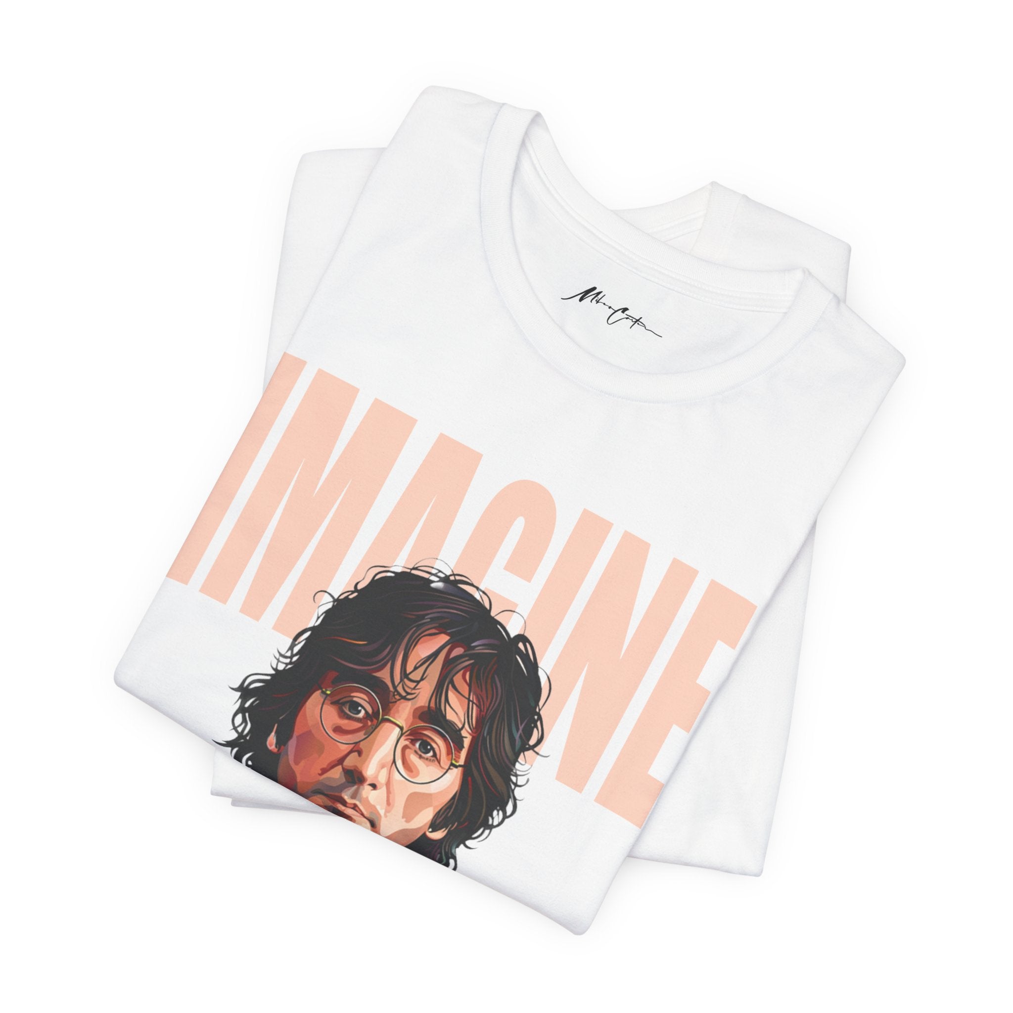 Printify T-Shirt John Lennon IMAGINE Premium Vintage Graphic T-Shirt | Classic Series