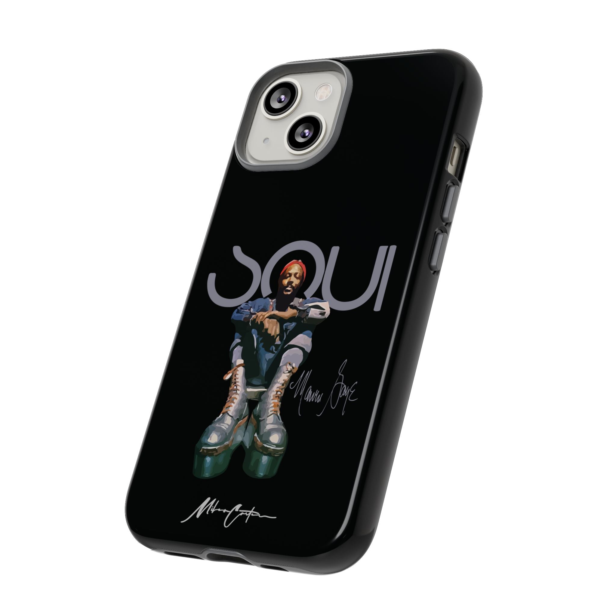 Printify Phone Case iPhone 14 / Glossy Marvin Gaye Phone Case – Rare Platform Boots Soul Legend Design | Miles Carter Collection