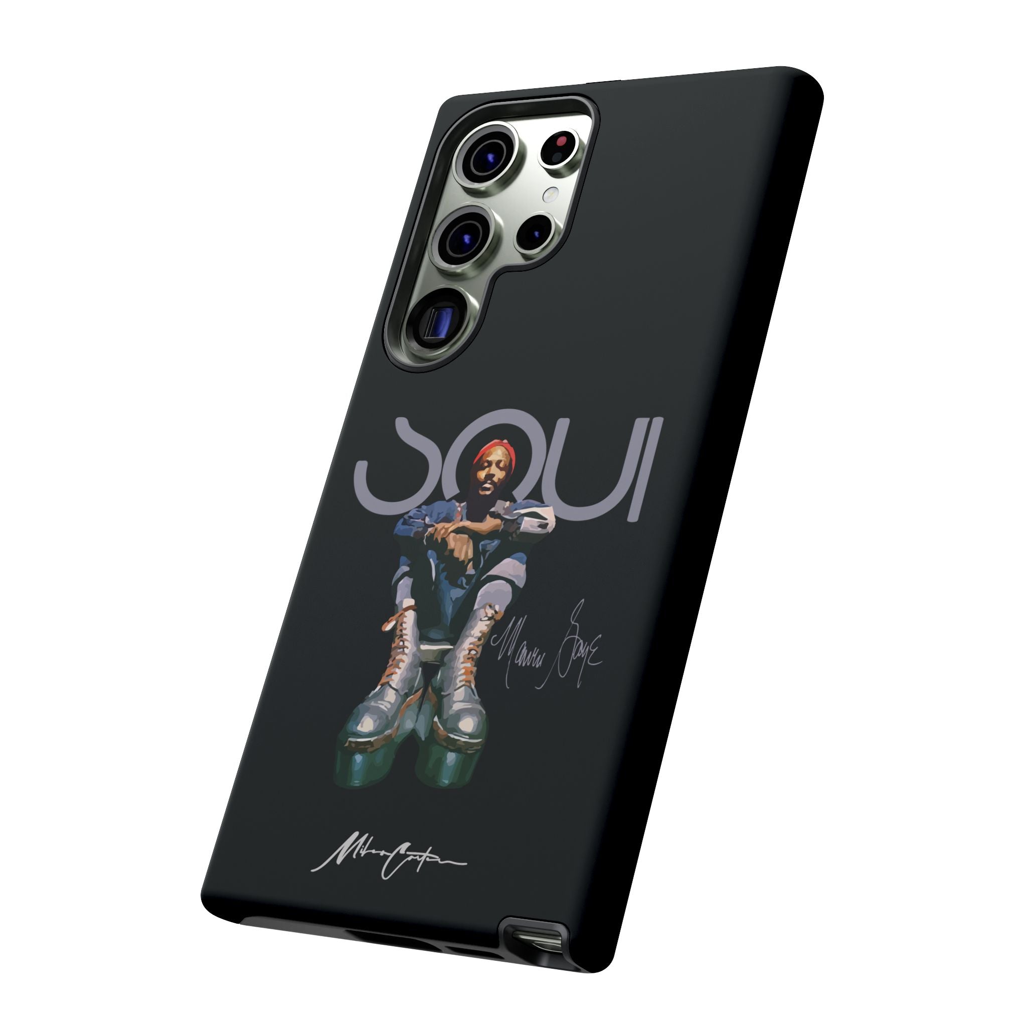 Printify Phone Case Samsung Galaxy S23 Ultra / Matte Marvin Gaye Phone Case – Rare Platform Boots Soul Legend Design | Miles Carter Collection