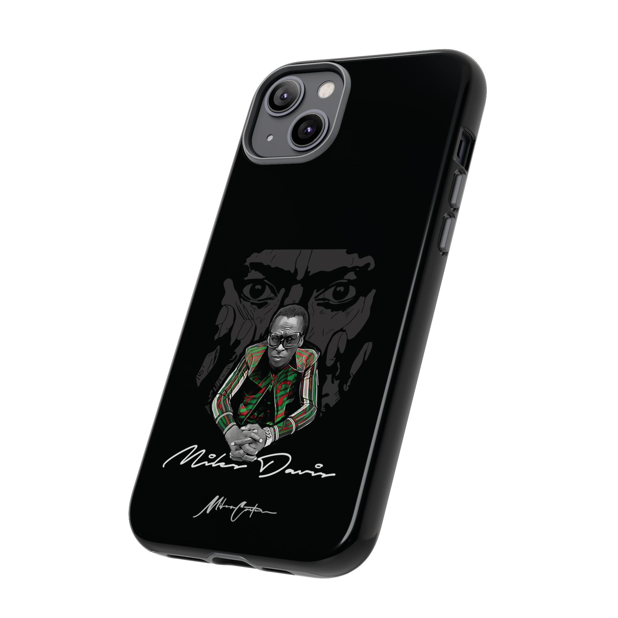 Printify Phone Case iPhone 14 Plus / Glossy Miles Davis Phone Case – Jazz Legend & Timeless Innovator | Miles Carter Collection