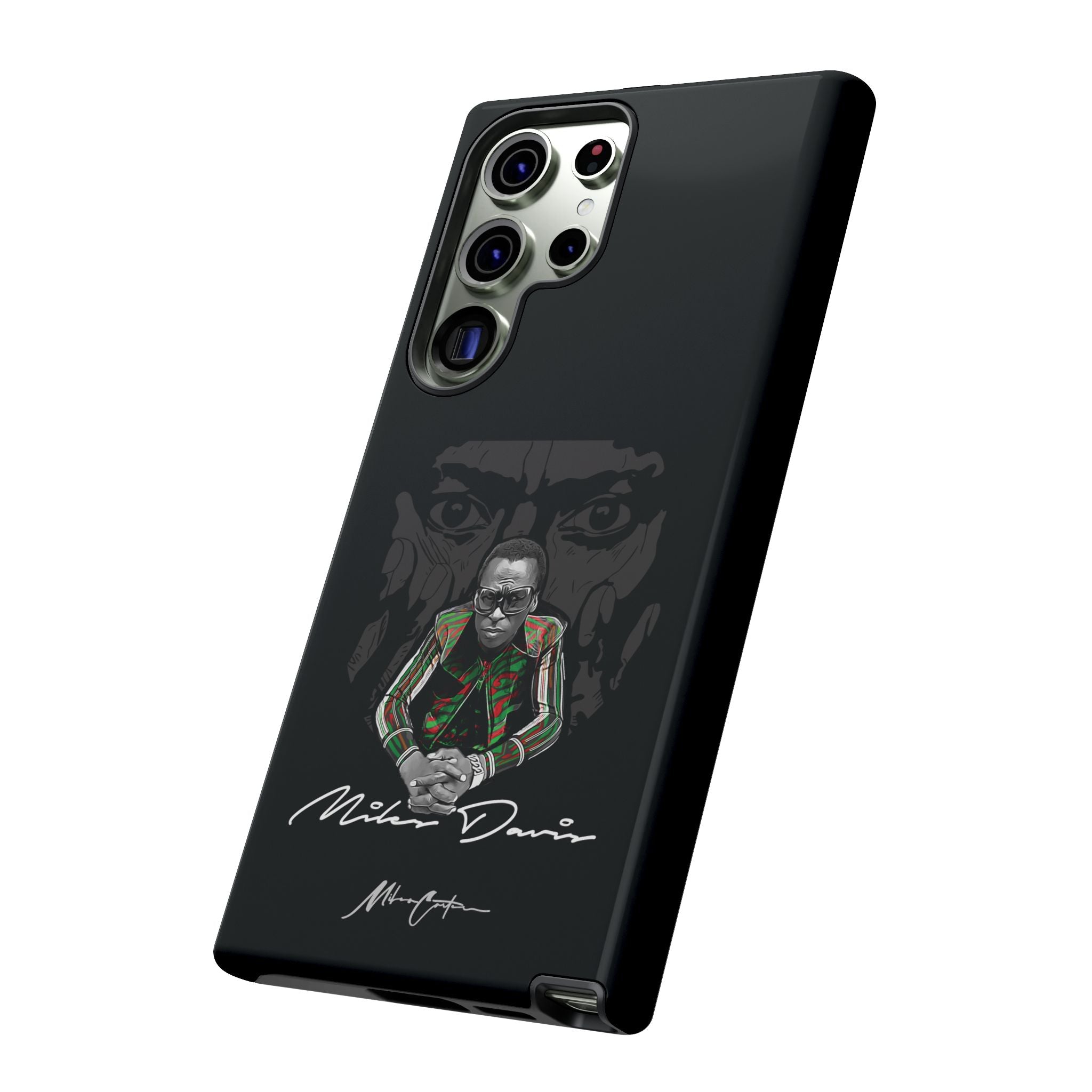 Printify Phone Case Samsung Galaxy S23 Ultra / Glossy Miles Davis Phone Case – Jazz Legend & Timeless Innovator | Miles Carter Collection