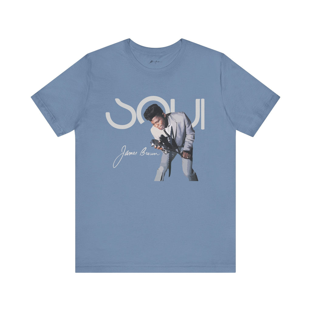 Printify T-Shirt Steel Blue / S James Brown “Hardest Man Working” | Soul Series