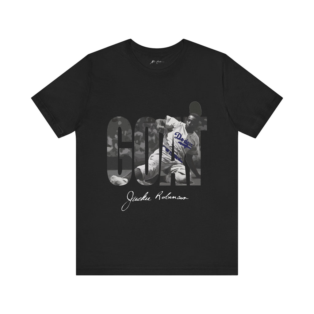 Printify T-Shirt Black / S Jackie Robinson | Goat Series