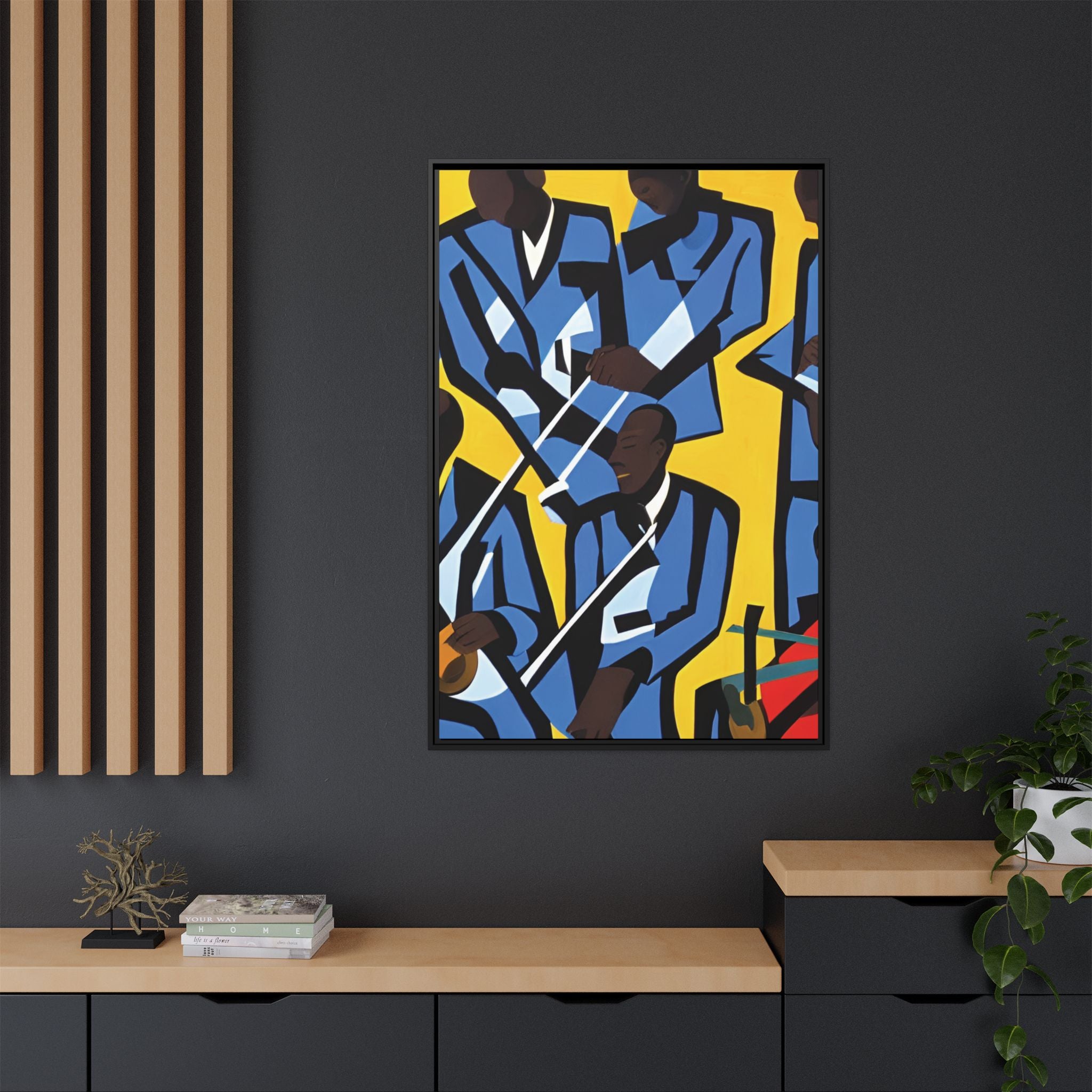 Printify Canvas Jazz Ensemble - Premium Modern Wall Decor | Miles Carter Collection