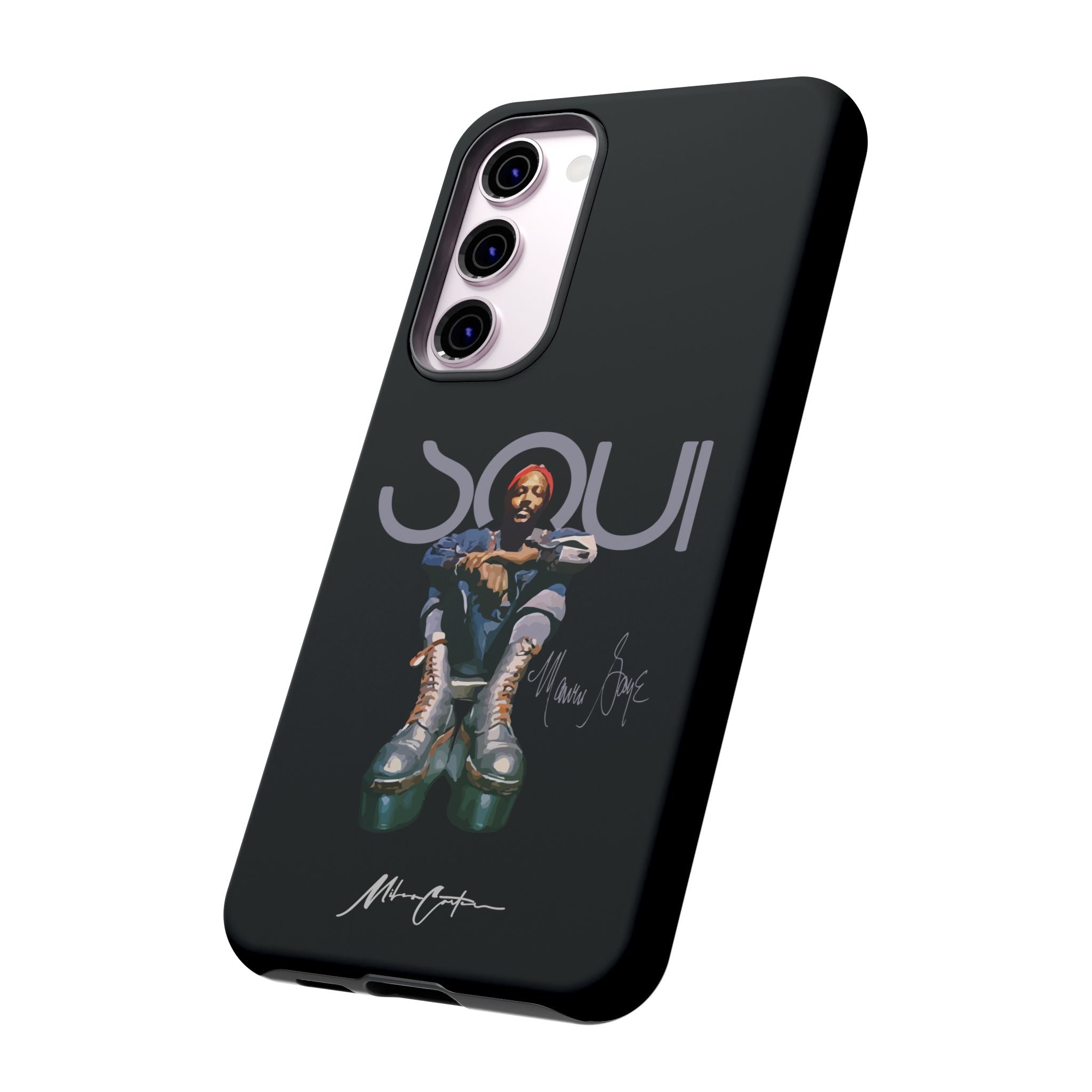 Printify Phone Case Samsung Galaxy S23 Plus / Matte Marvin Gaye Phone Case – Rare Platform Boots Soul Legend Design | Miles Carter Collection