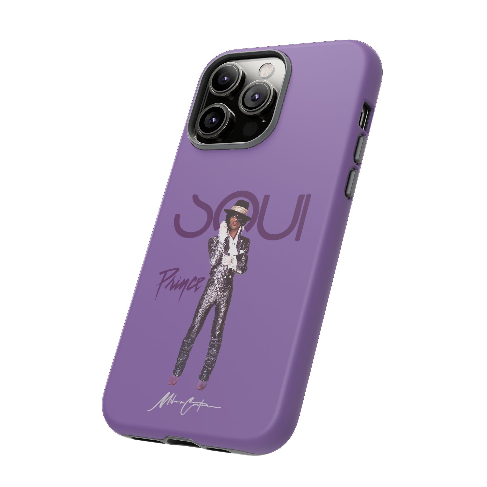 Printify Phone Case iPhone 14 Pro Max / Matte Prince Phone Case – Purple Icon & 80s Music Legend | Miles Carter Collection