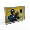 Printify Home Decor 7'' × 5'' (Horizontal) Miles Davis Acrylic Photo Block – Jazz Legend & Cultural Icon Décor | Miles Carter Collection