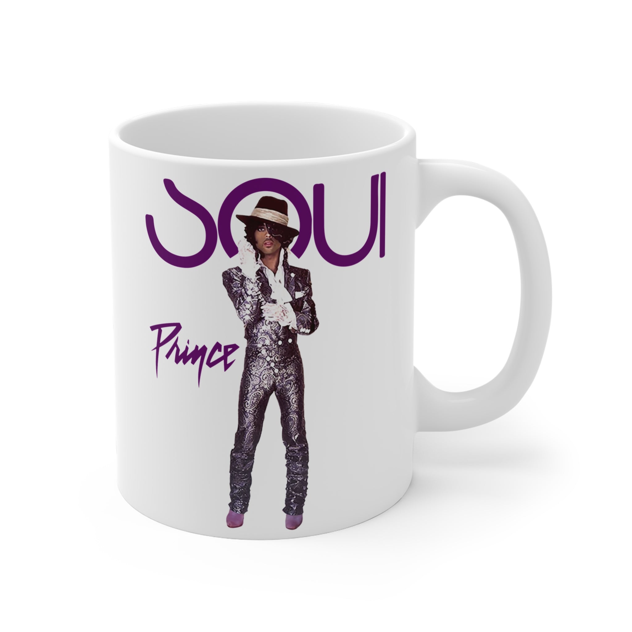 Printify Mug 11oz Prince Ceramic Mug – The Purple One Collectible Drinkware | Miles Carter Collection