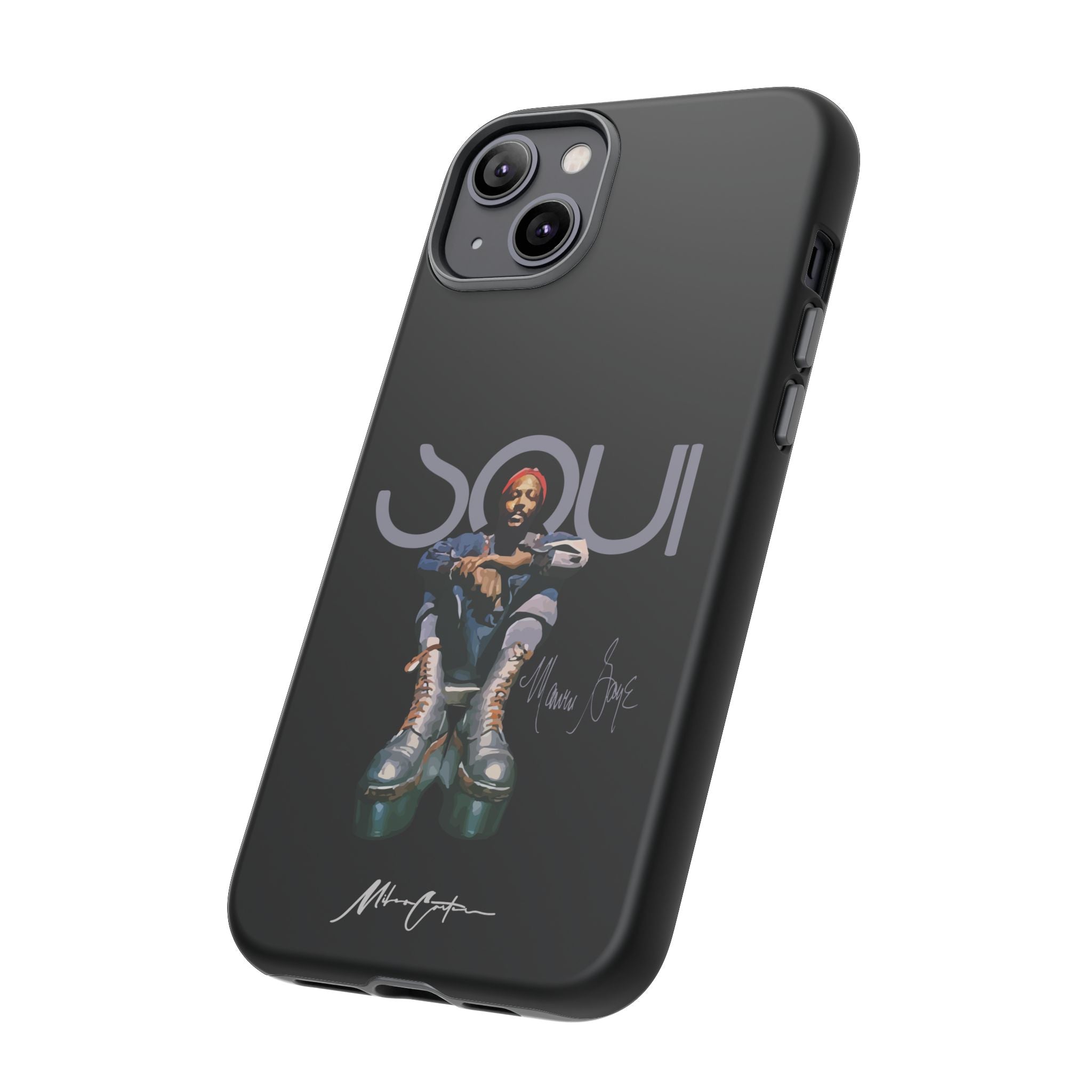 Printify Phone Case iPhone 14 Plus / Matte Marvin Gaye Phone Case – Rare Platform Boots Soul Legend Design | Miles Carter Collection